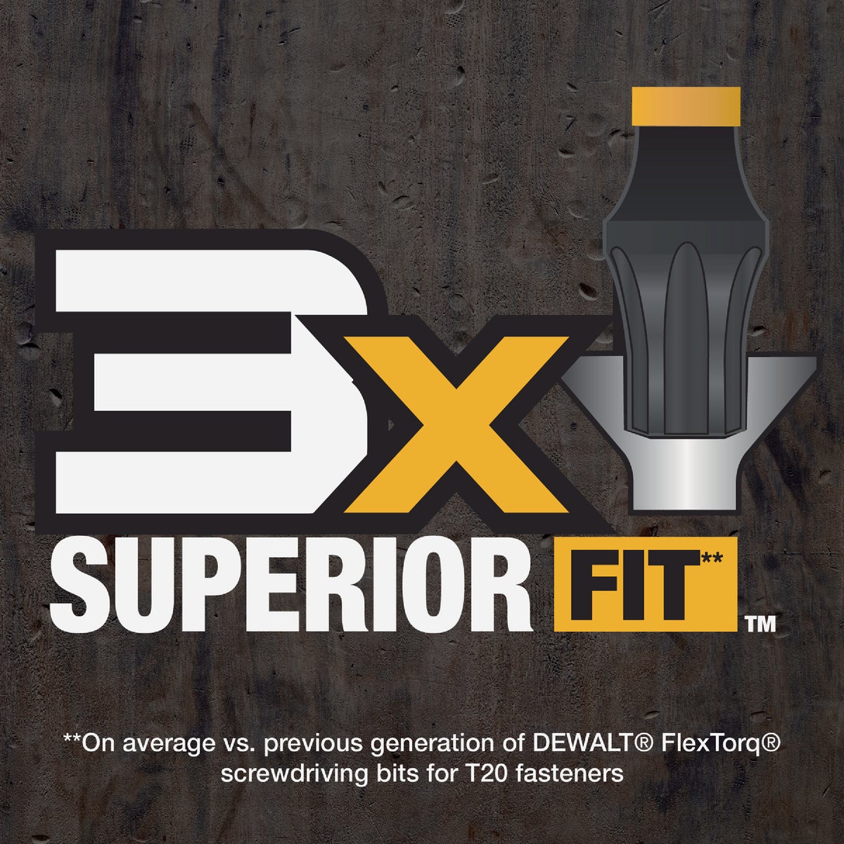 DEWALT FlexTorq 1 In. T20 TORX Impact Screwdriver Bit (3-Pack) Image 3