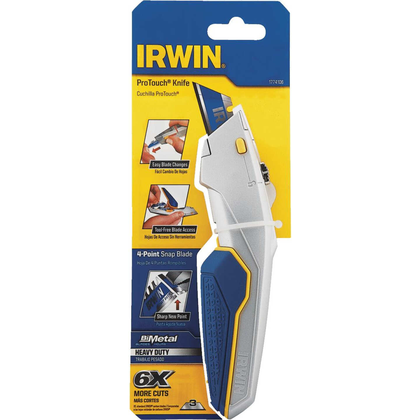 Irwin ProTouch Retractable Straight Utility Knife Image 7