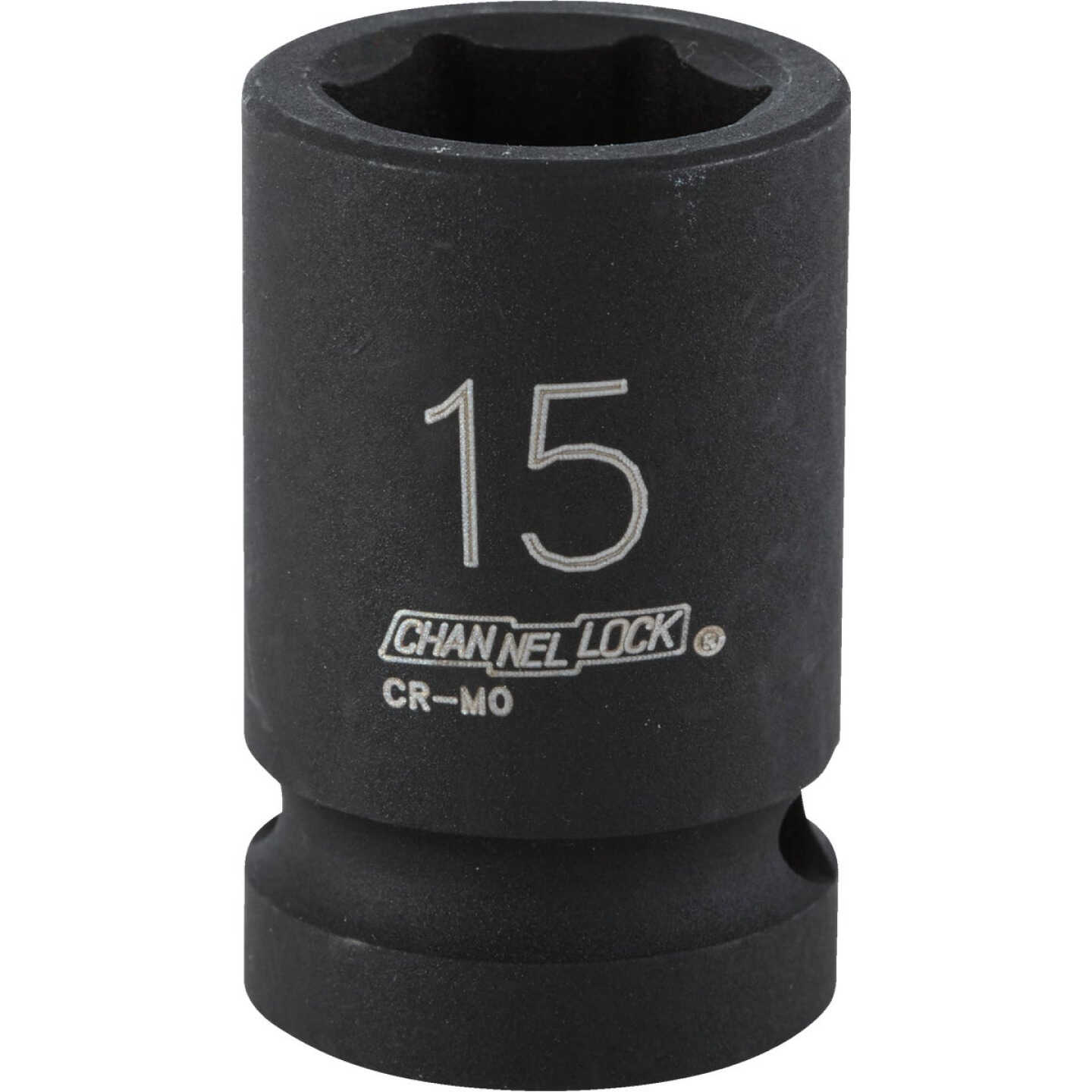 Channellock 1/2 In. Drive 15 mm 6-Point Shallow Metric Impact Socket Image 1