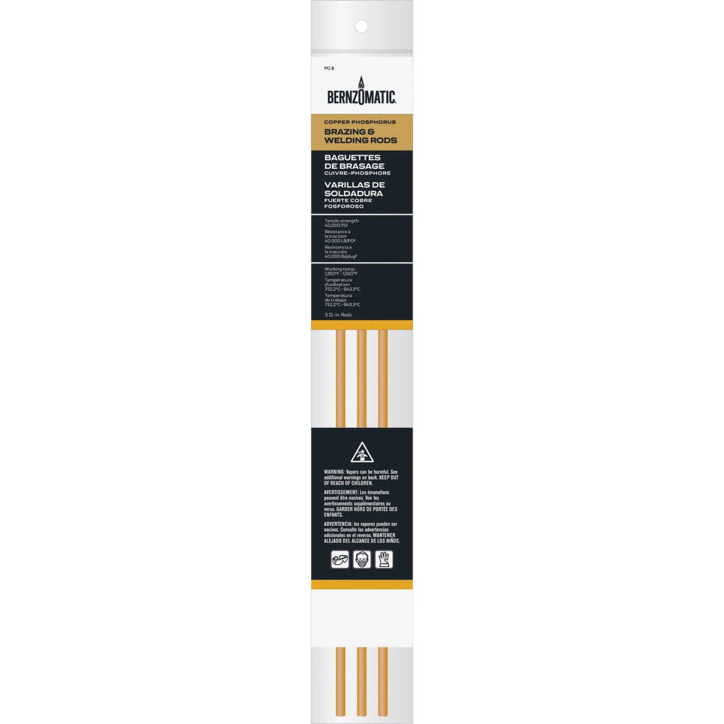 Bernzomatic Copper/Phosporous Welding and Brazing Rod (3-Pack) Image 1