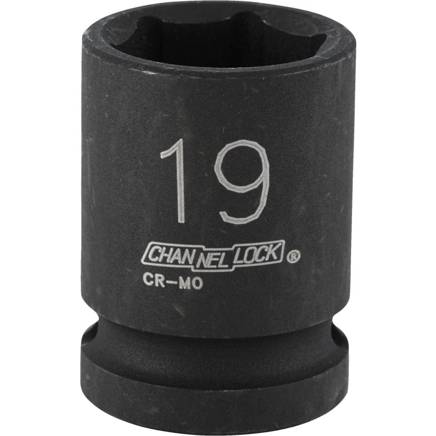 Channellock 1/2 In. Drive 19 mm 6-Point Shallow Metric Impact Socket Image 1