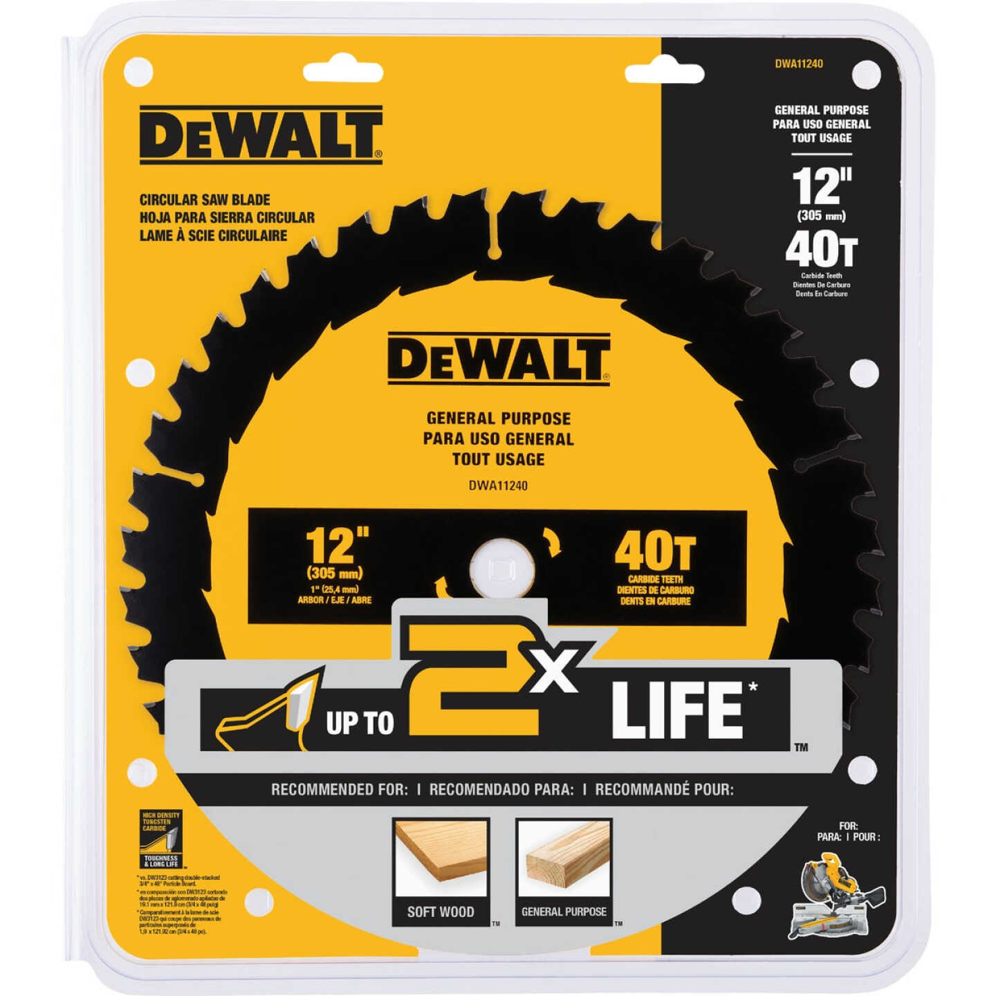 DeWalt 12 In. 40-Tooth General Purpose Circular Saw Blade Image 3