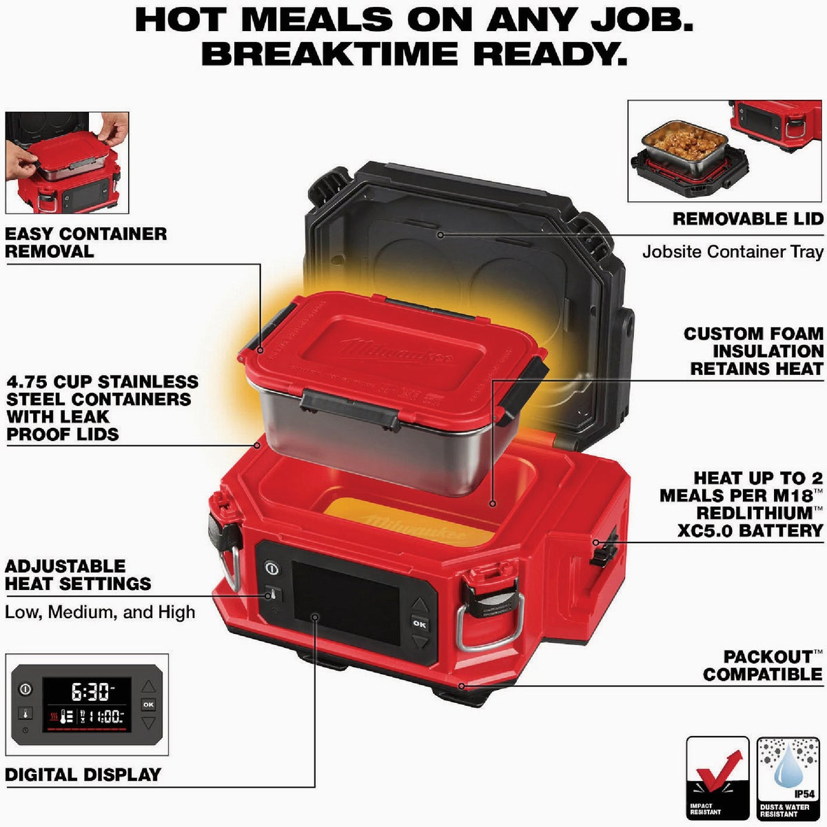 Milwaukee M18 Jobsite Lunch Warmer Image 6