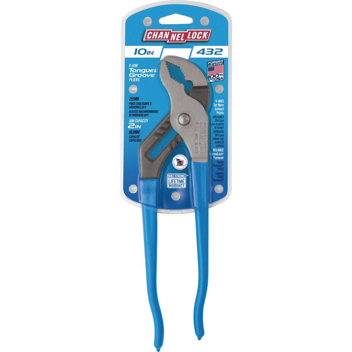 Channellock 10 In. V-Jaw Tongue & Groove Pliers Image 3