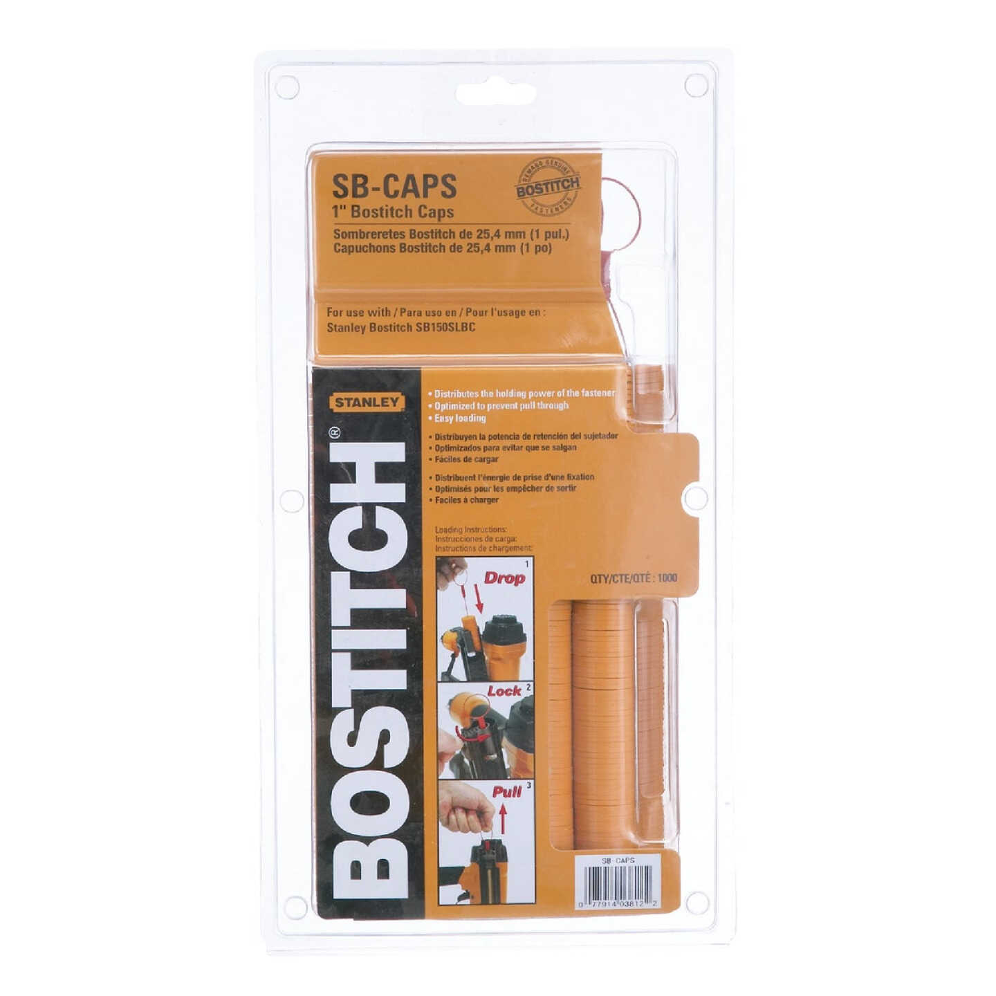 Bostitch 1 In. Plastic Button Caps for Cap Stapler (1000 Ct.) Image 1