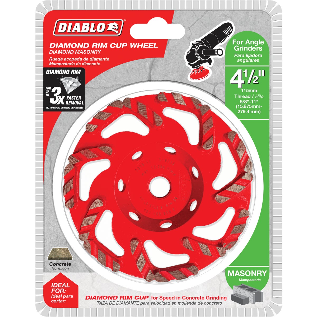 Diablo 4-1/2 In. Masonry Diamond Cup Wheel Image 2