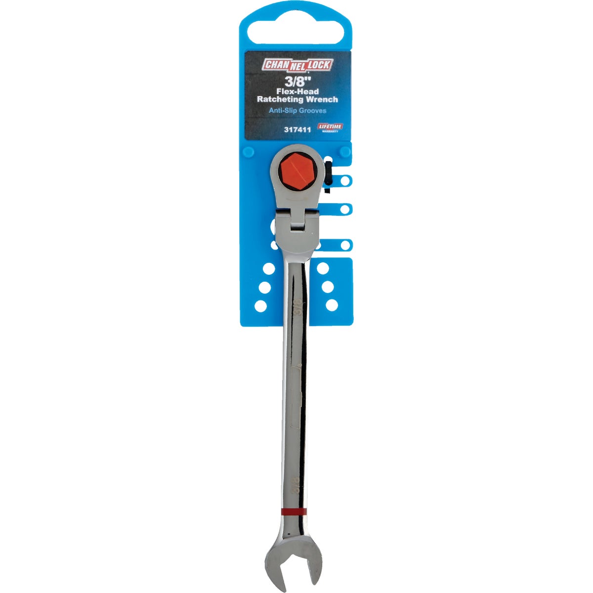 Channellock Standard 3/8 In. 12-Point Ratcheting Flex-Head Wrench Image 2