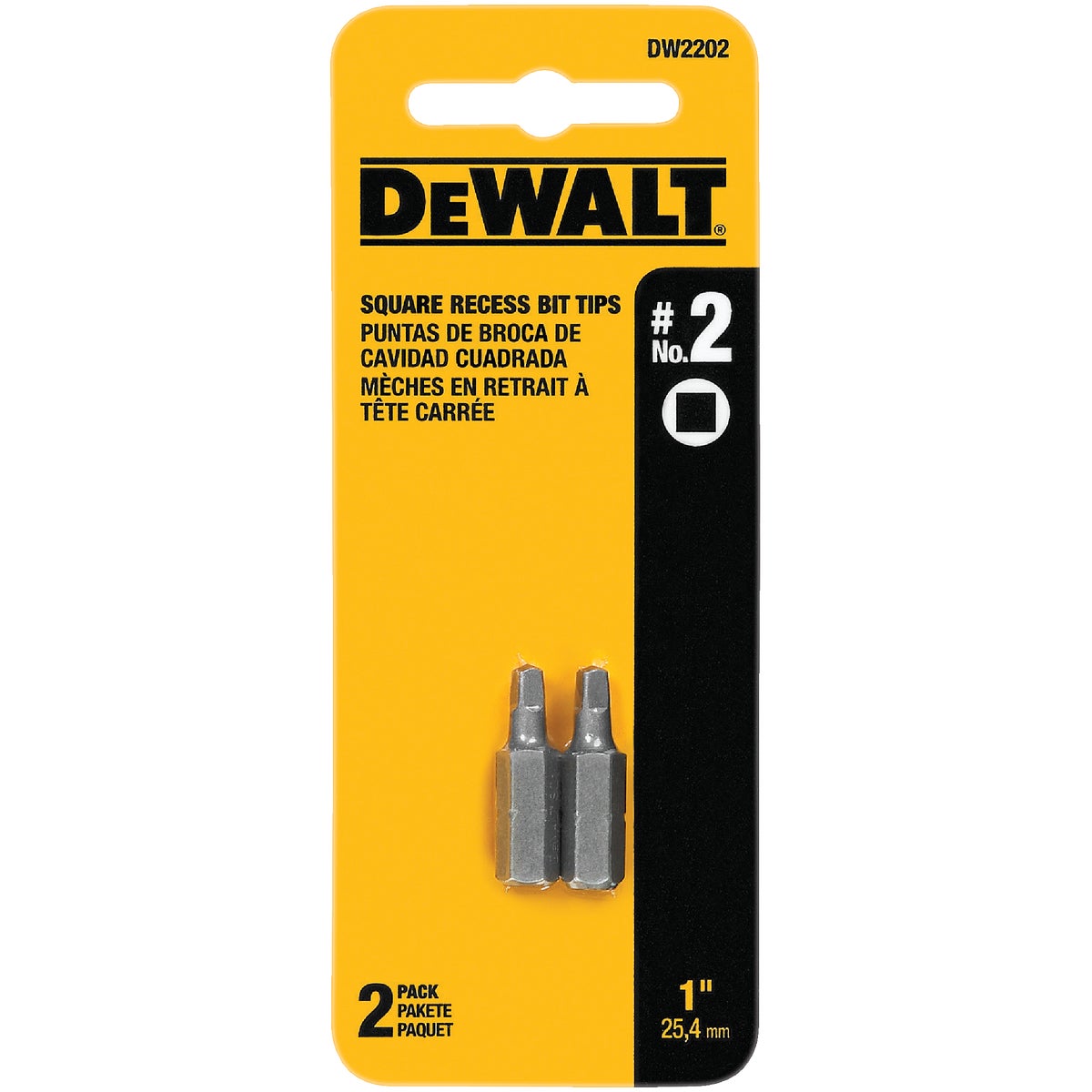 DEWALT Square Recess #2 1 In. Insert Screwdriver Bit Image 1
