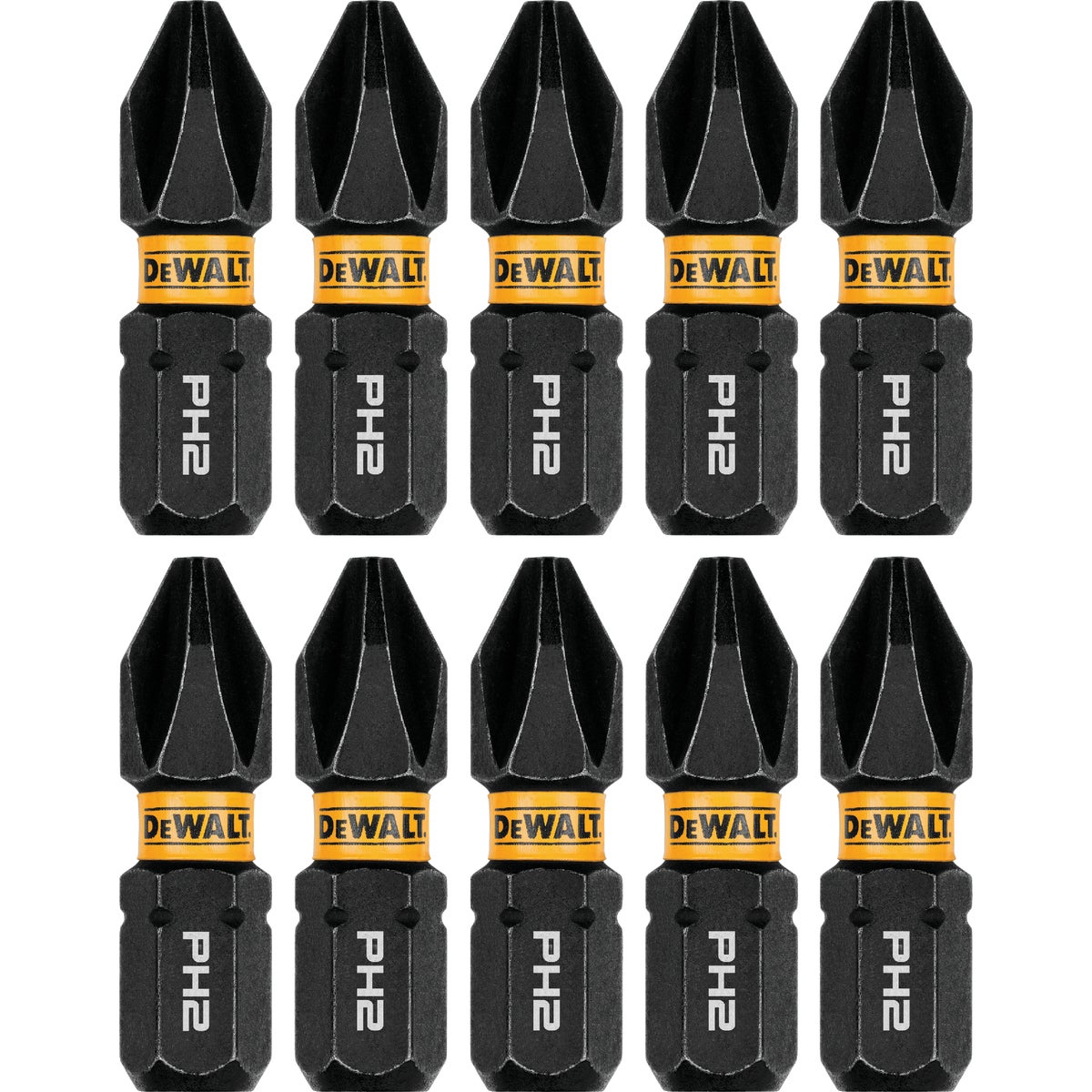 Dewalt Elite Series 1/4 In. x 1 In. Phillips Impact Driver Bit Set (10-Piece)