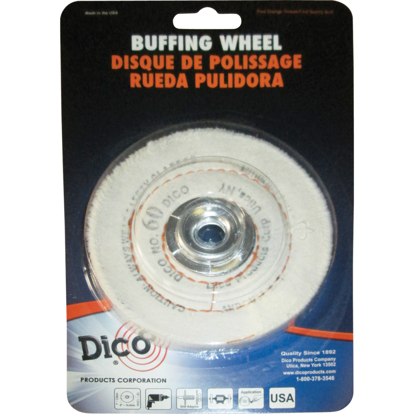 Dico 4 In. x 1/2 In. Buffing Wheel Image 1