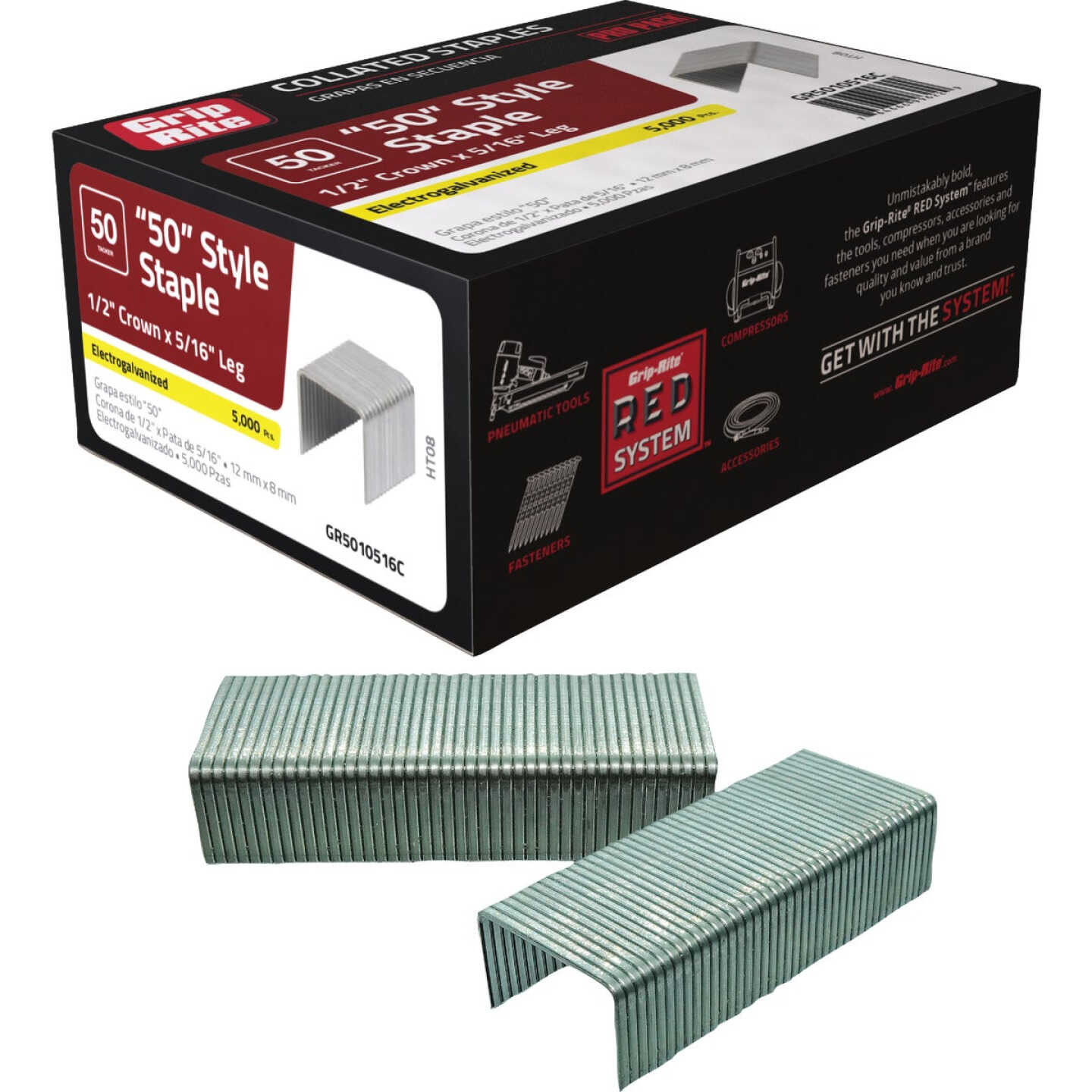 Grip-Rite No. 6 Hammer Tacker Staple, 5/16 In. (5000-Count) Image 1