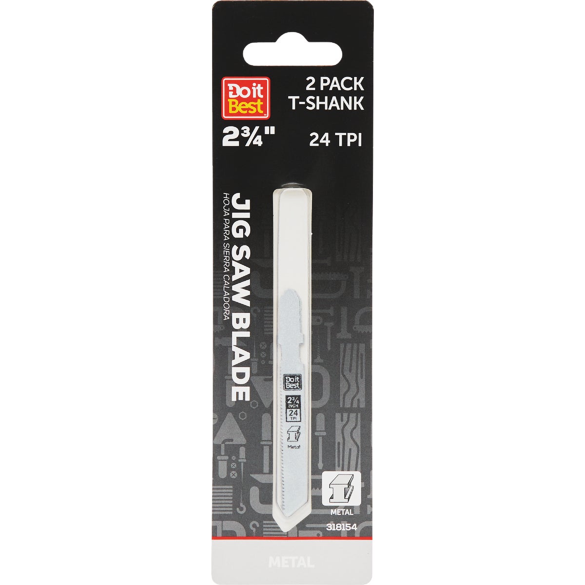 Do it Best 2-3/4 In. x 24 TPI T-Shank Jig Saw Blade for Metal (2-Pack)