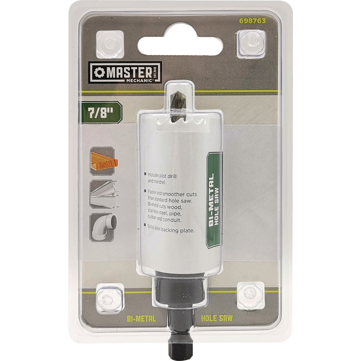 Master Mechanic 7/8 In. Bi-Metal Hole Saw Image 1