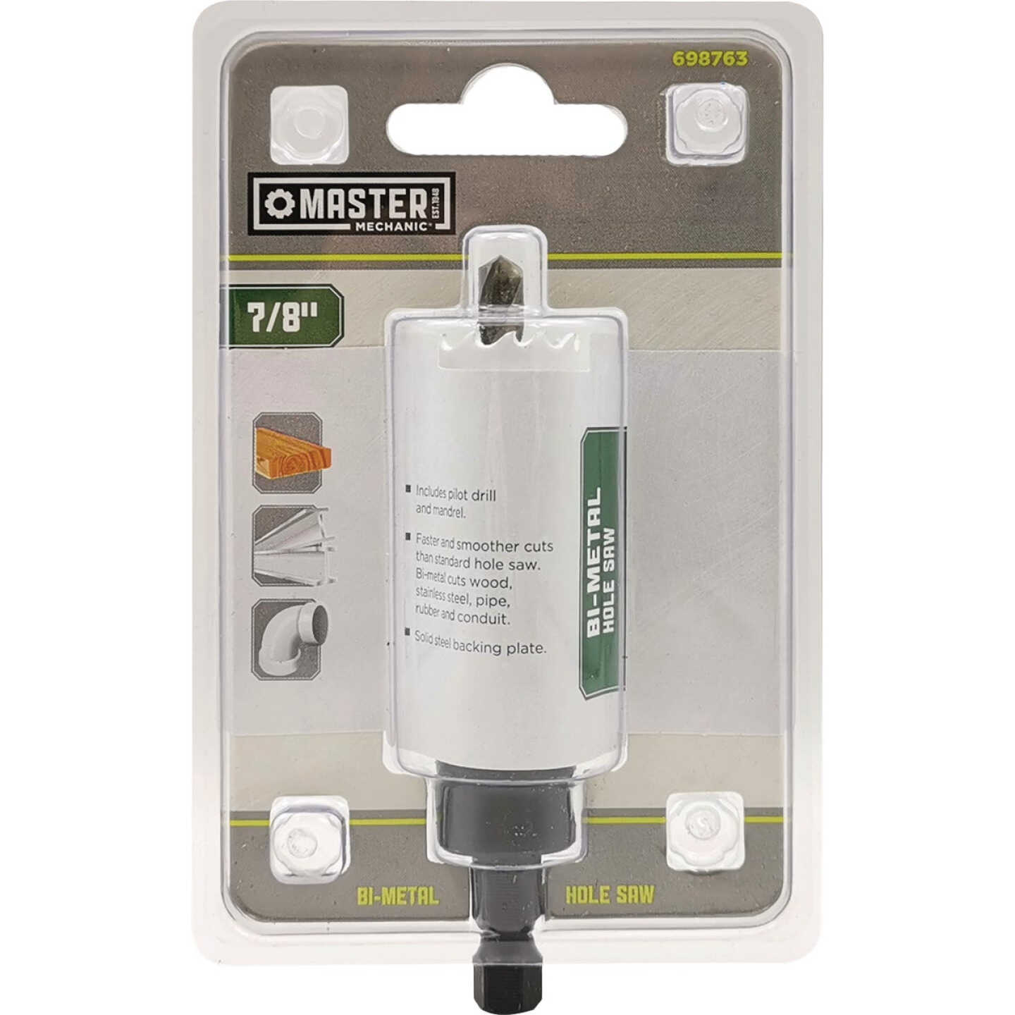 Master Mechanic 7/8 In. Bi-Metal Hole Saw Image 1