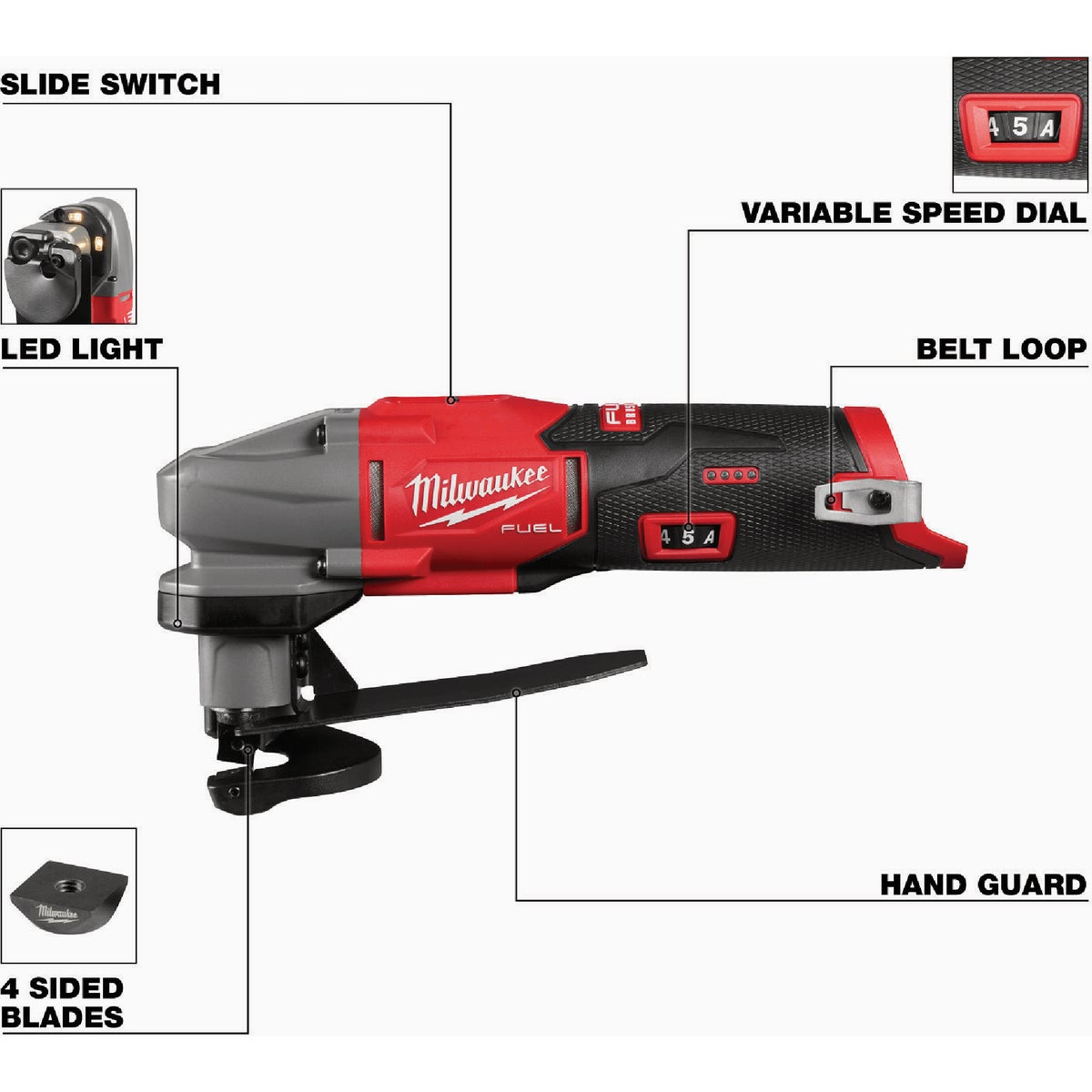 Milwaukee M12 FUEL 16 ga Scroll Shear Image 7