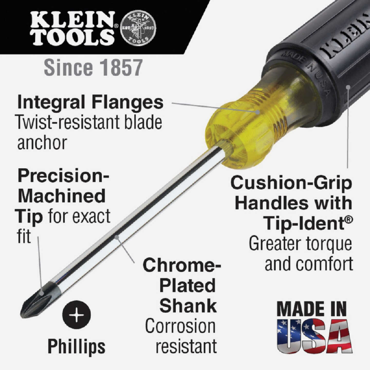 Klein #3 x 6 In. Round Shank Phillips Screwdriver Image 2