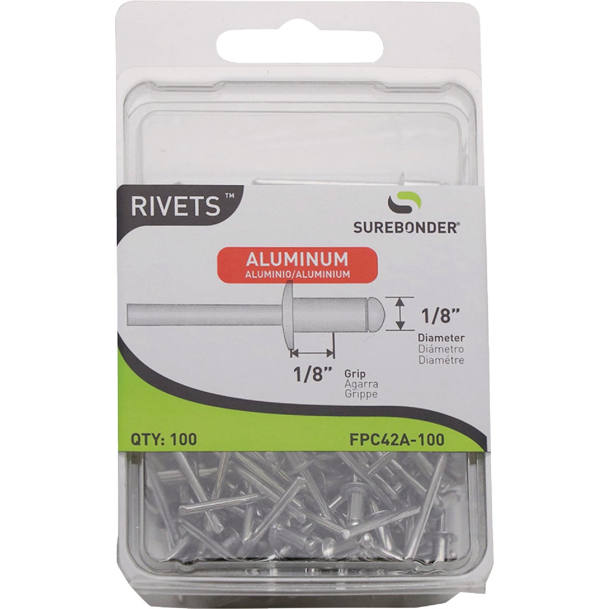 Surebonder 1/8 In. x 1/8 In. Aluminum Rivet (100-Pack) Image 1