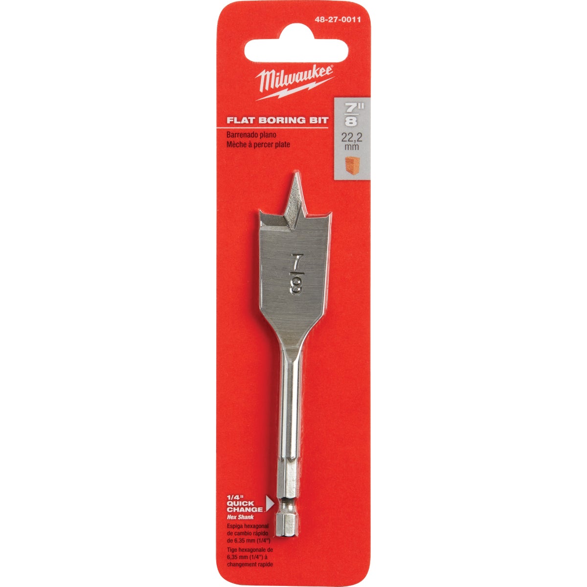 Milwaukee 7/8 In. x 4-1/2 In. Spade Bit Image 1