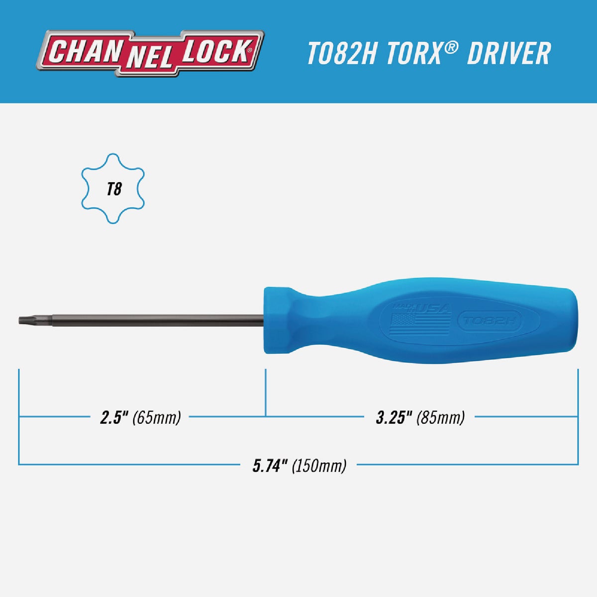 Channellock T8 x 2.5 In. Professional Torx Screwdriver Image 2