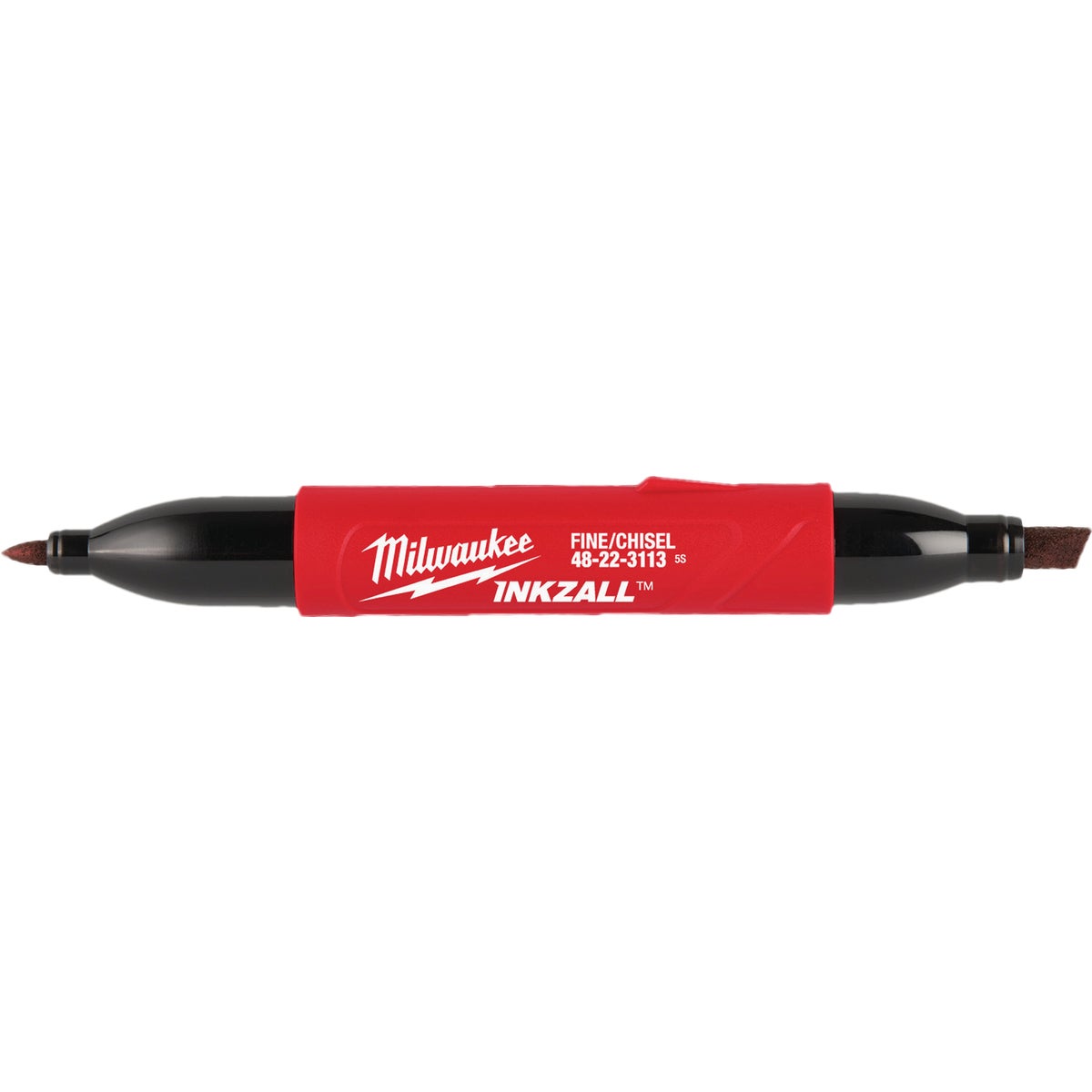 Milwaukee INKZALL Double-Sided Fine Point & Chisel Tip Black Jobsite Marker Image 3