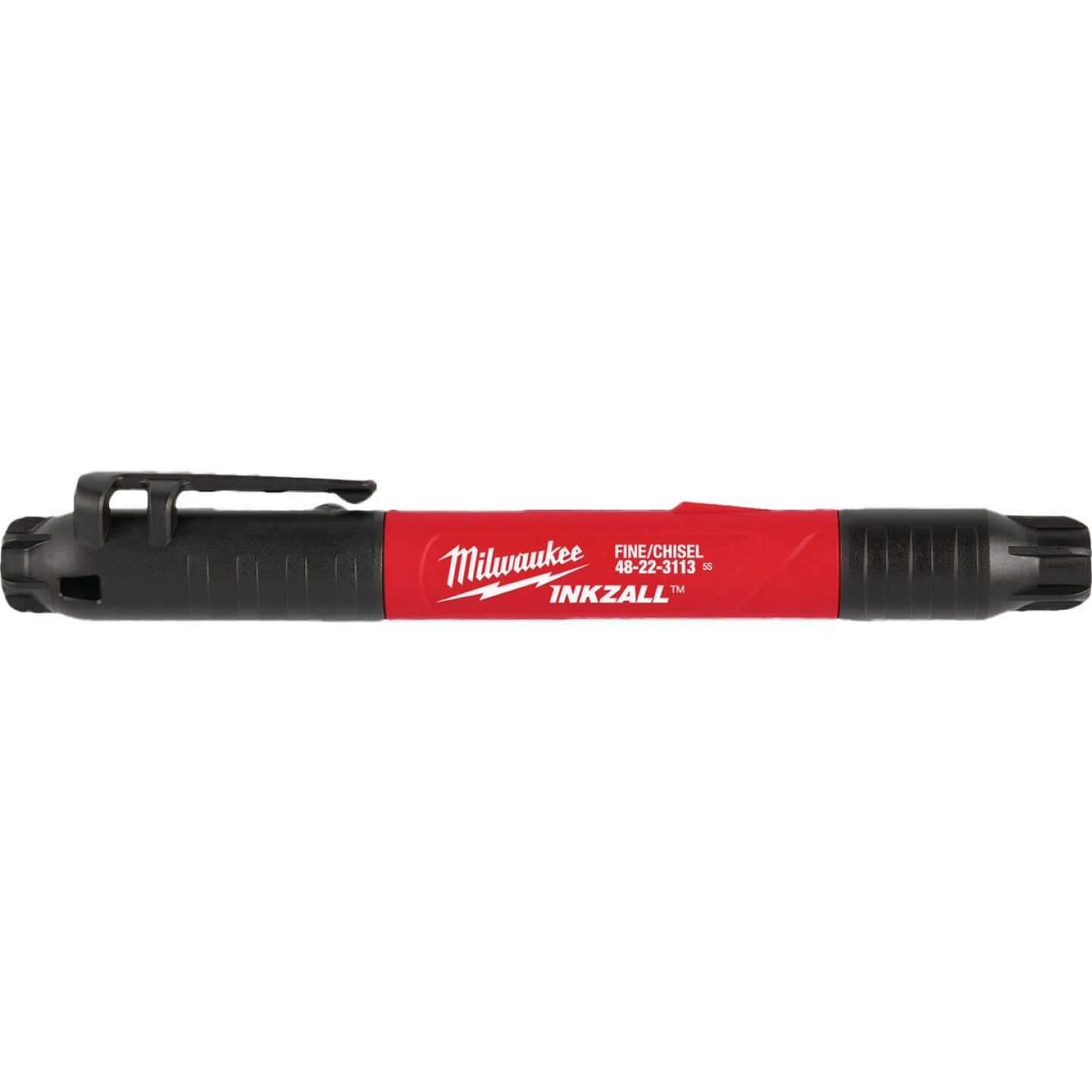 Milwaukee INKZALL Double-Sided Fine Point & Chisel Tip Black Jobsite Marker Image 1