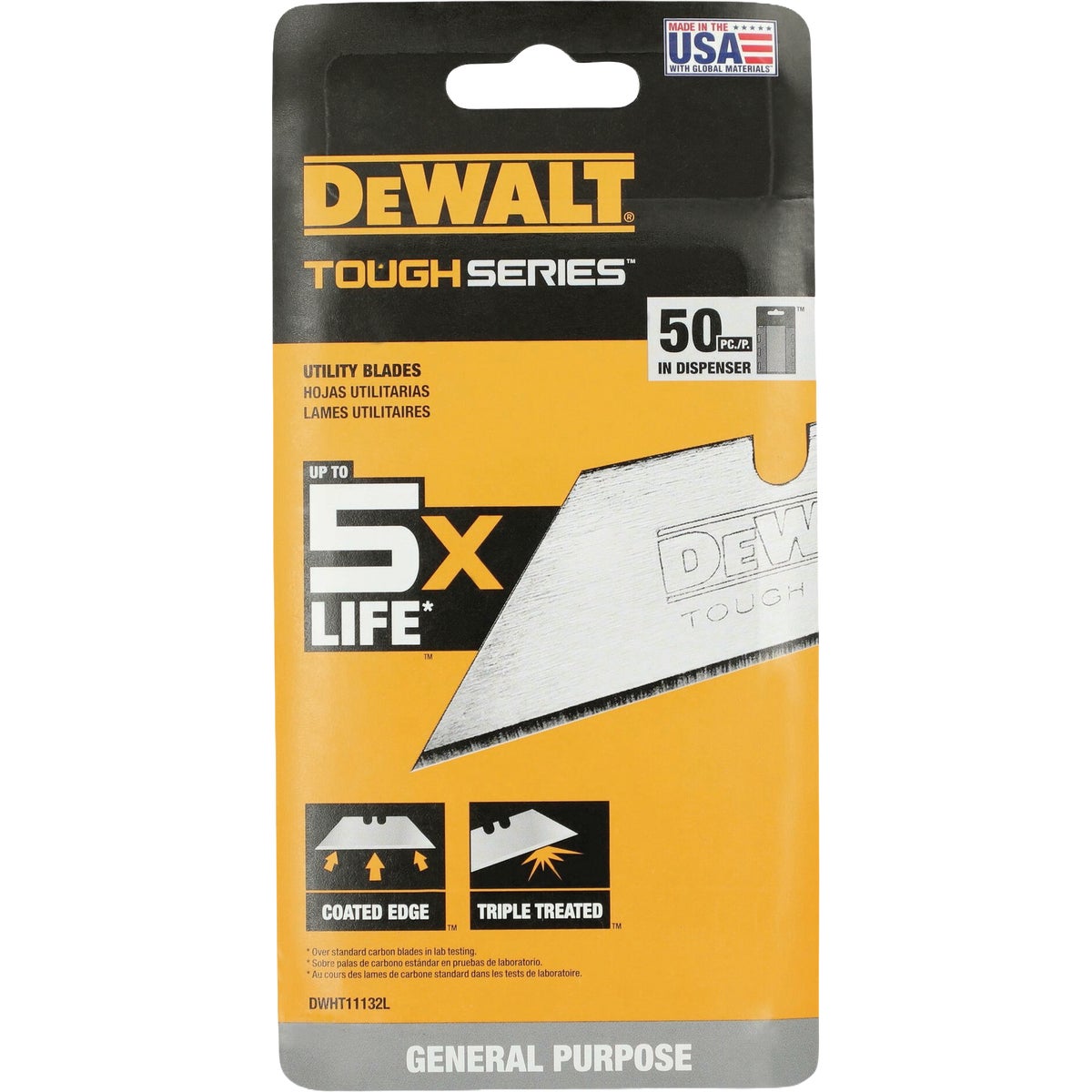 DEWALT Toughseries Utility Knife Blades (50-Pack) Image 1