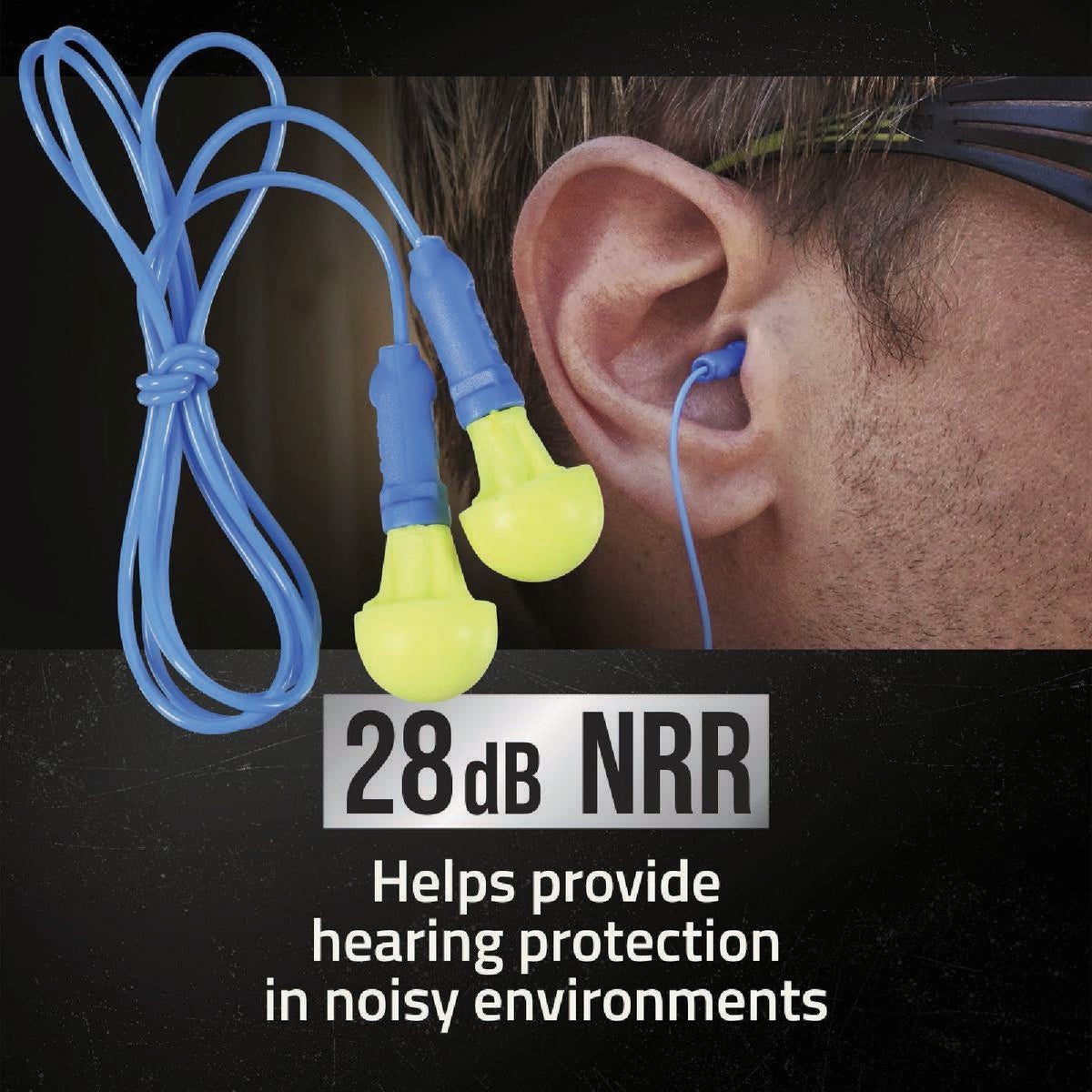 3M Push-Ins Corded Earplugs (5-Pair) Image 4