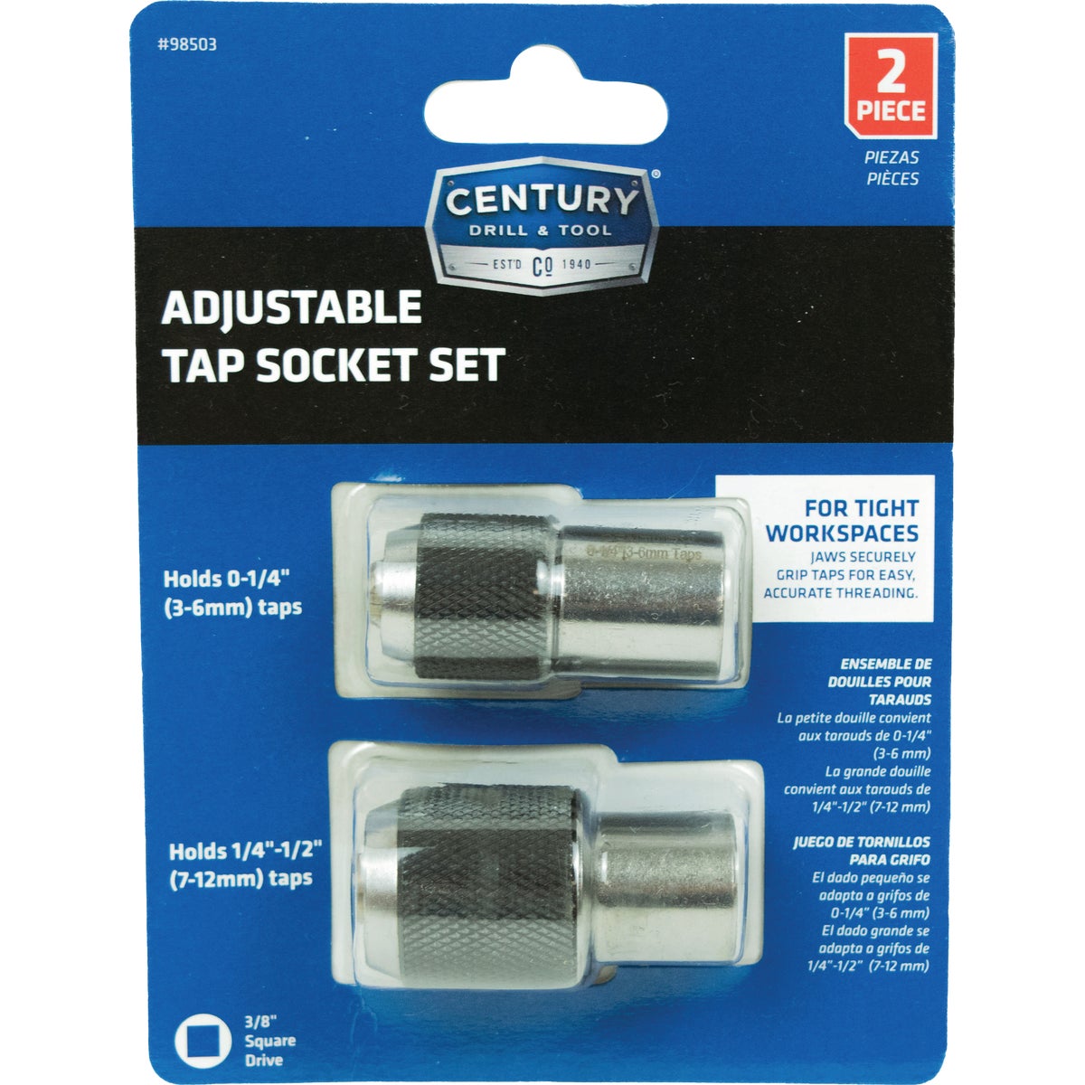 Century Drill & Tool Adjustable Tap Socket Set (2-Piece) Image 2