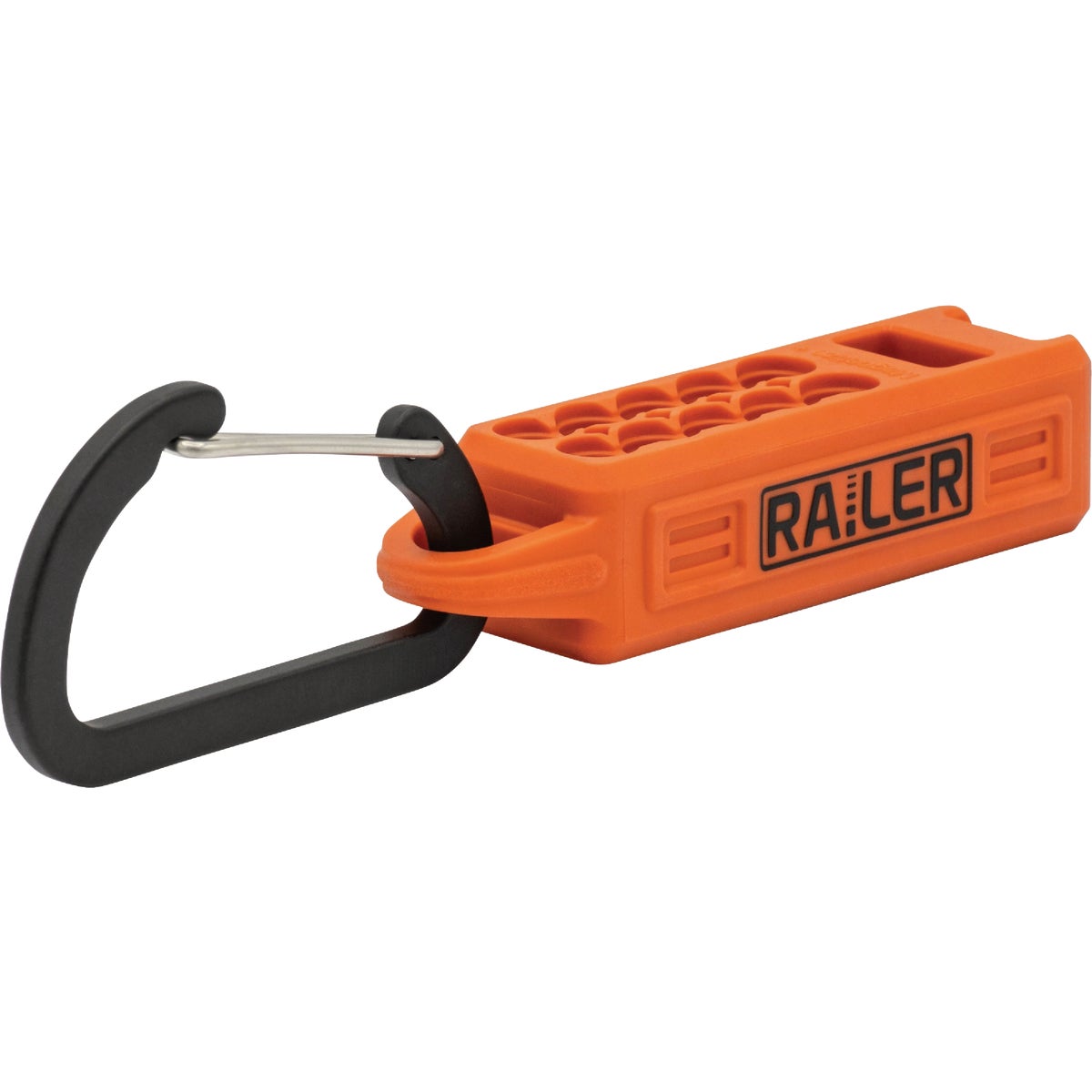 Railer 10-Hole Magnetizer Bitrail Orange Bit Holder with Carabiner