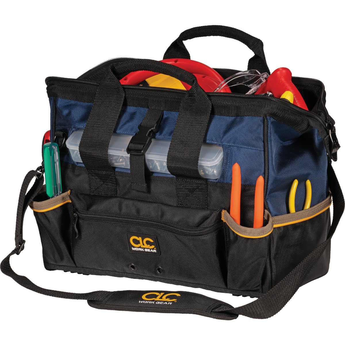 CLC 25-Pocket 16 In. Tool Bag with Top Side Tray Image 2