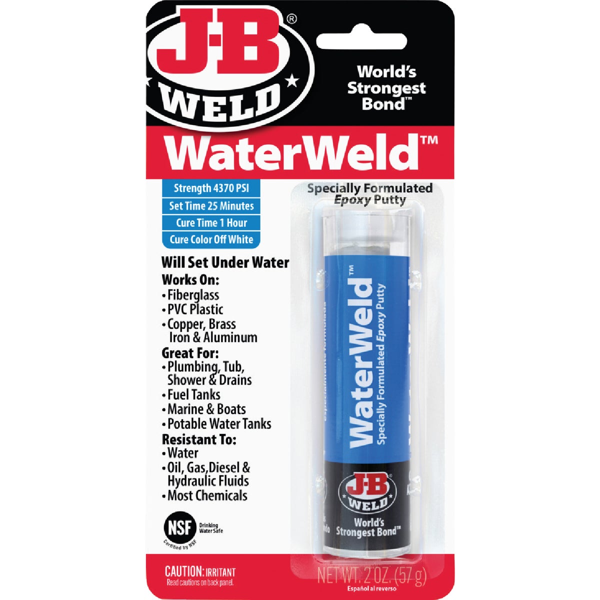 J-B Weld 2 Oz. WaterWeld Epoxy Putty