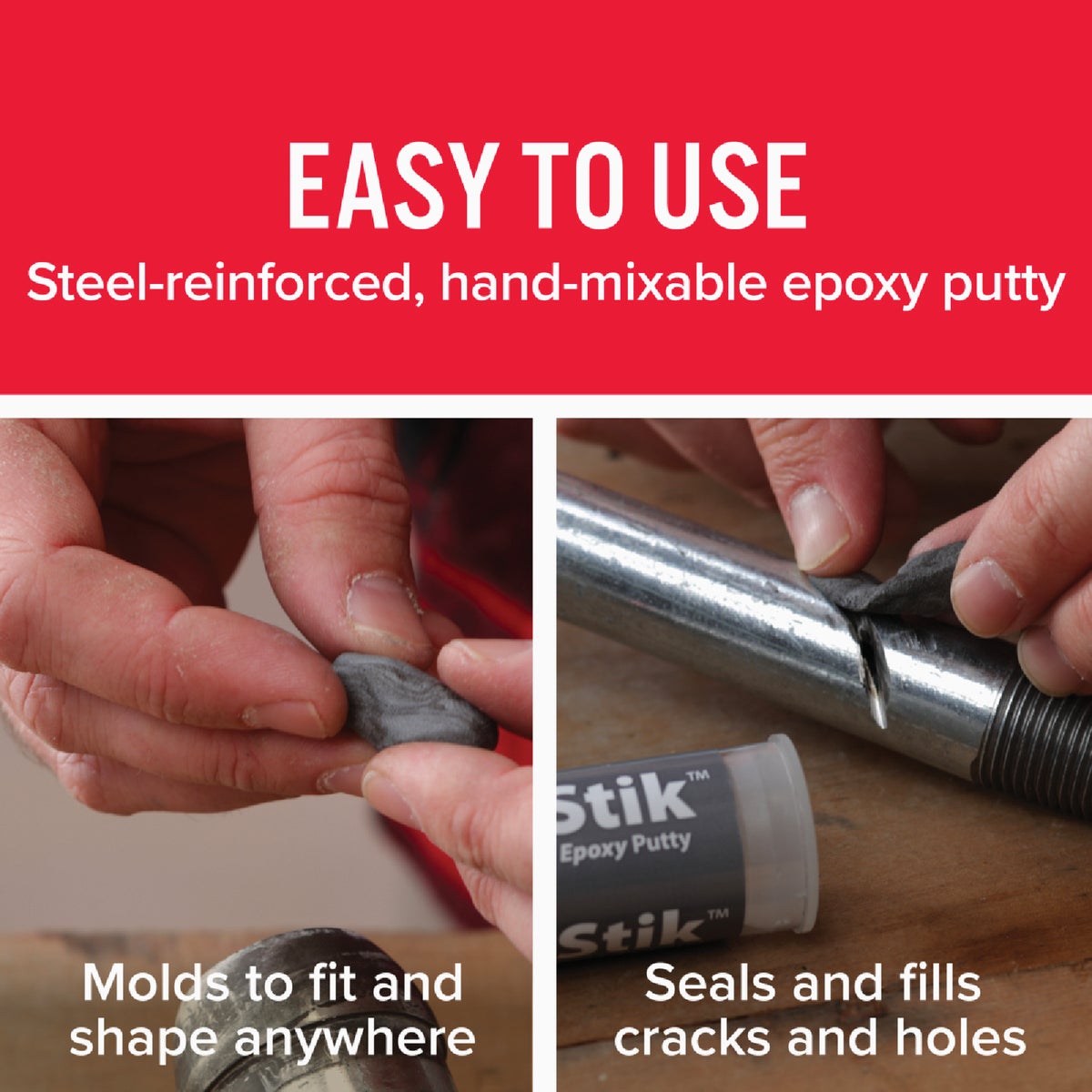J-B Weld SteelStik 2 Oz. Gray Epoxy Putty Image 4