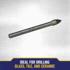 Irwin 1/4 In. x 6-1/4 In. Carbide Glass & Tile Drill Bit Image 3