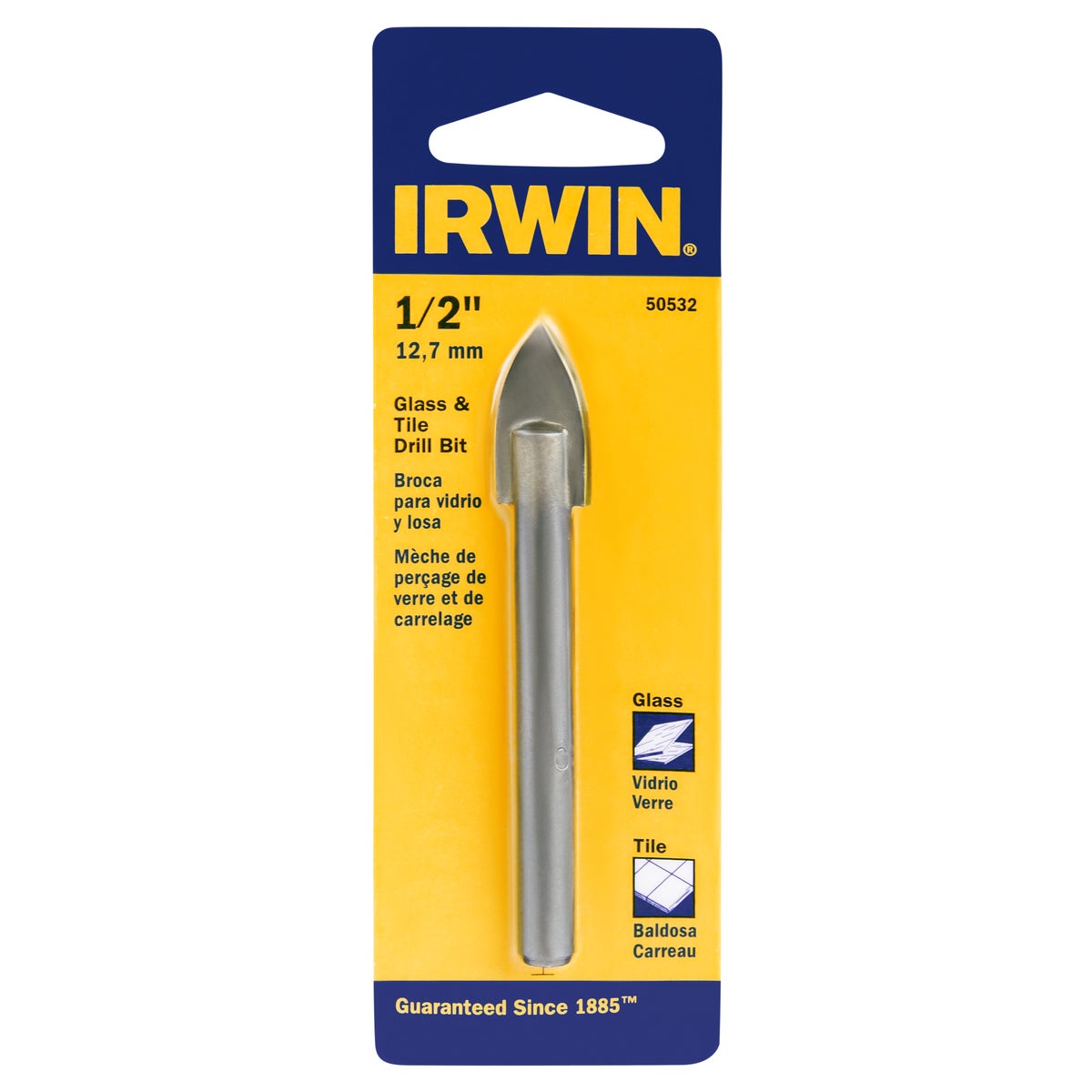 Irwin 1/2 In. x 6-1/4 In. Carbide Glass & Tile Drill Bit Image 5