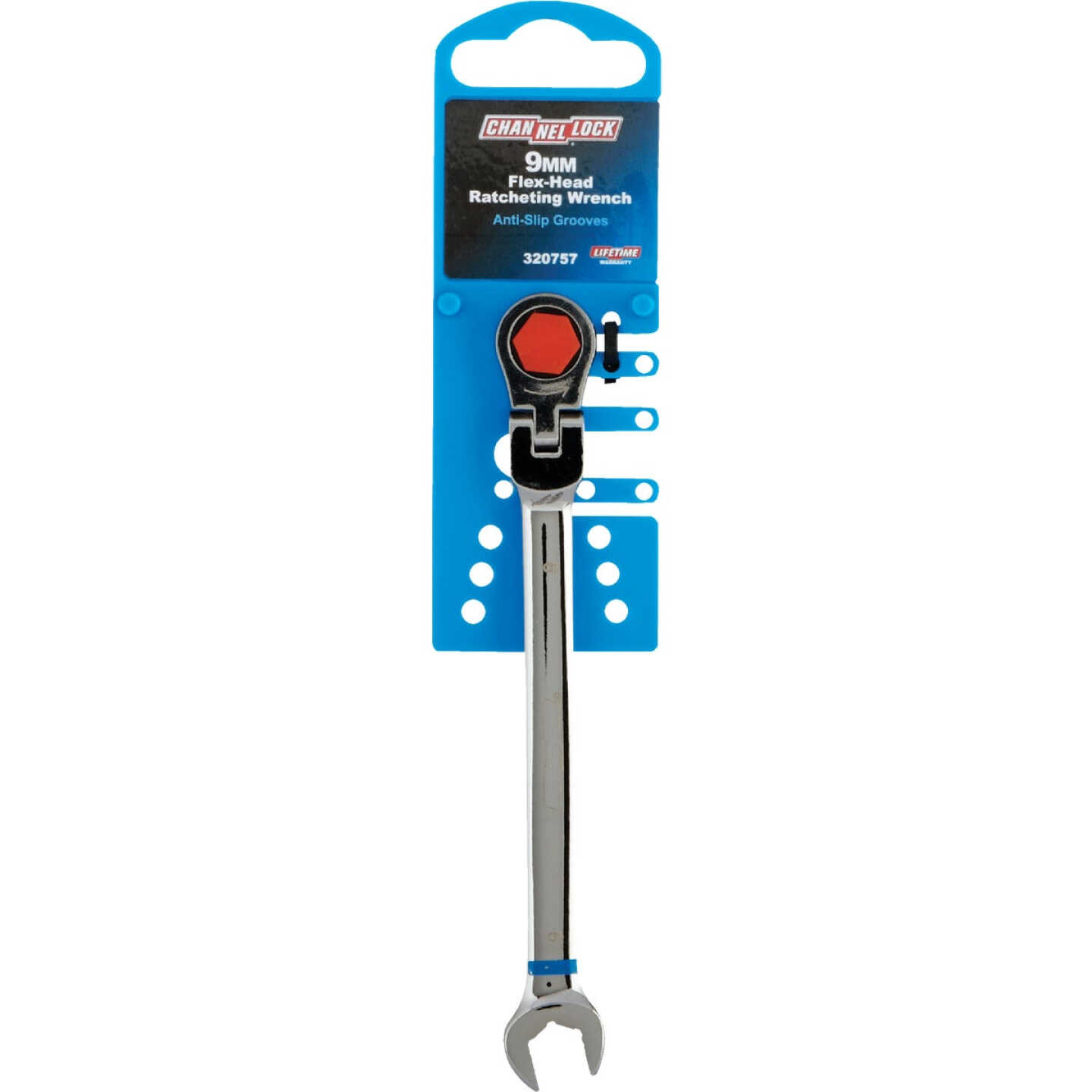 Channellock Metric 9 mm 12-Point Ratcheting Flex-Head Wrench Image 2