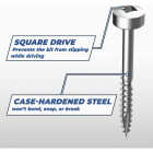 Kreg #6 x 1 In. Square Fine Thread Pan Head Zinc Pocket-Hole Screw (100 Ct.) Image 4