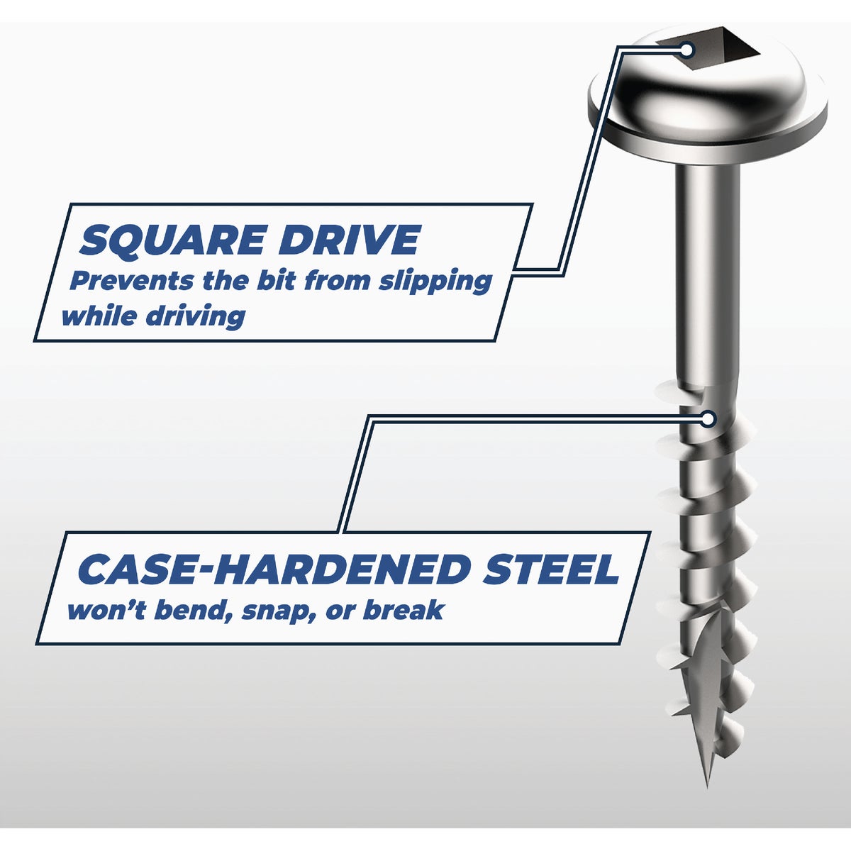 Kreg #8 x 1-1/4 In. Square Coarse Thread Maxi-Loc Head Zinc Pocket-Hole Screw (100 Ct.) Image 3
