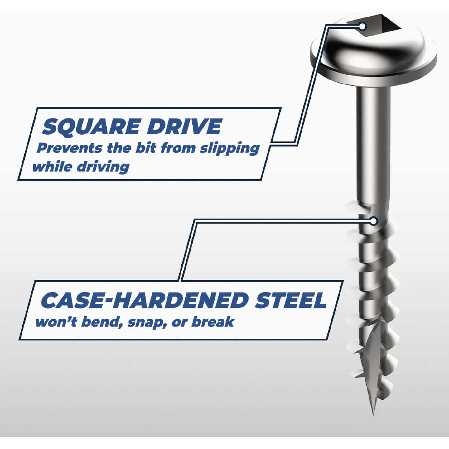 Kreg #8 x 1-1/4 In. Square Coarse Thread Maxi-Loc Head Zinc Pocket-Hole Screw (100 Ct.) Image 3