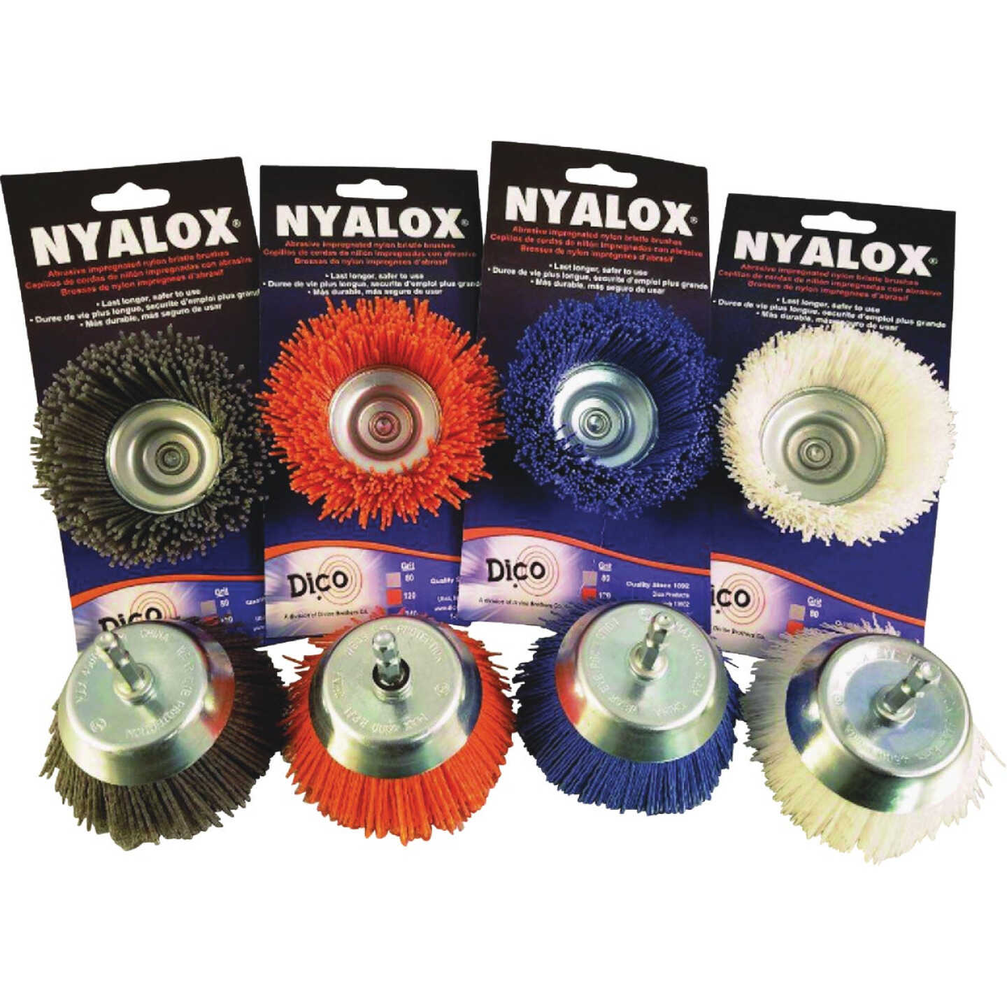 Dico Nyalox 3 In. Fine Blue Angle Grinder Cup Brush Image 5