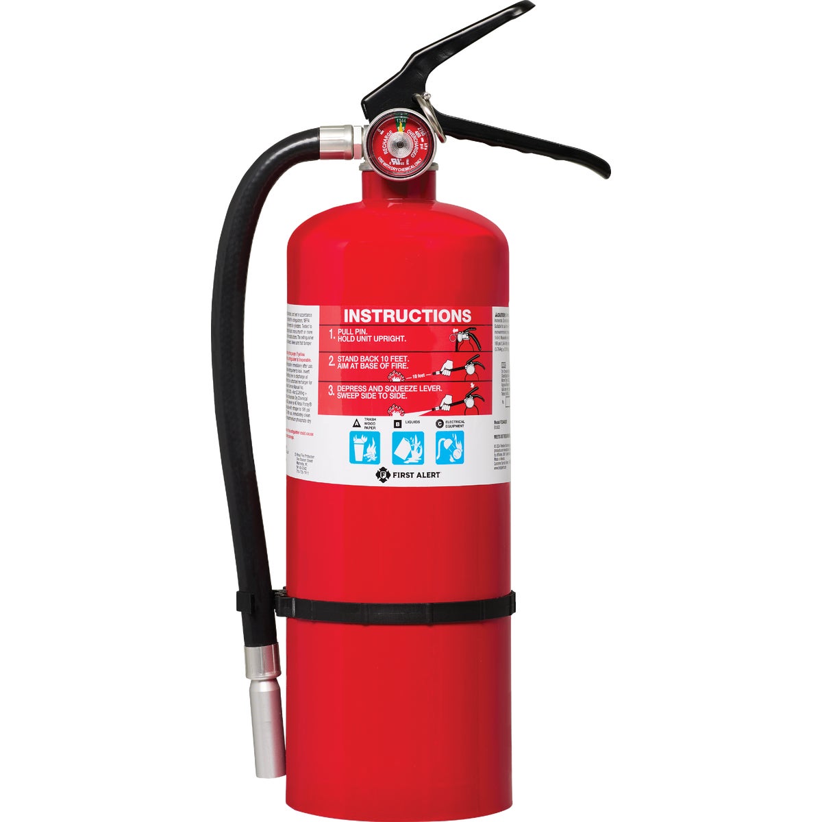 First Alert 3-A:40-B:C Rechargeable Heavy-Duty Commercial/Residential Fire Extinguisher Image 5