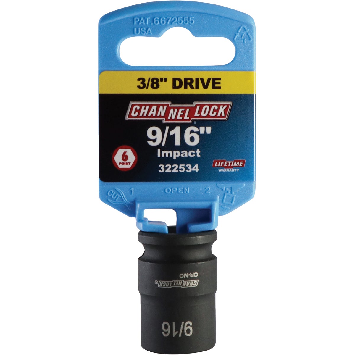 Channellock 3/8 In. Drive 9/16 In. 6-Point Shallow Standard Impact Socket Image 2