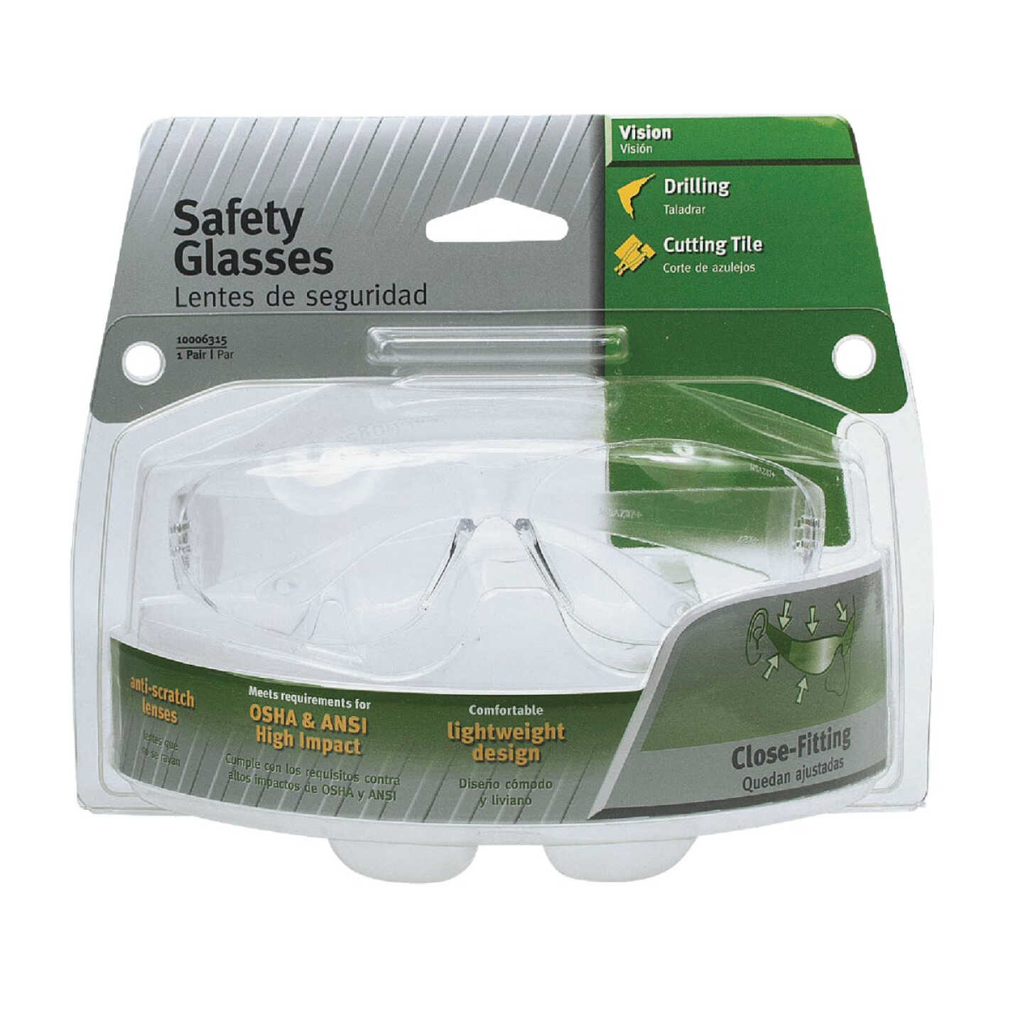 PIP Pro Safety Rimless Clear Safety Glasses Image 2
