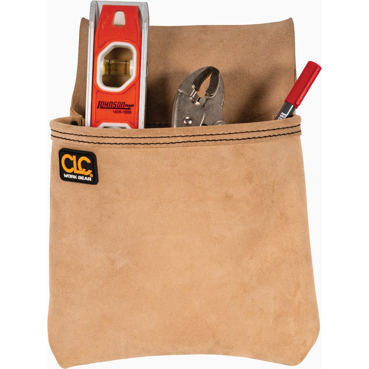 CLC Single Pocket Suede Leather Nail & Tool Bag Image 2