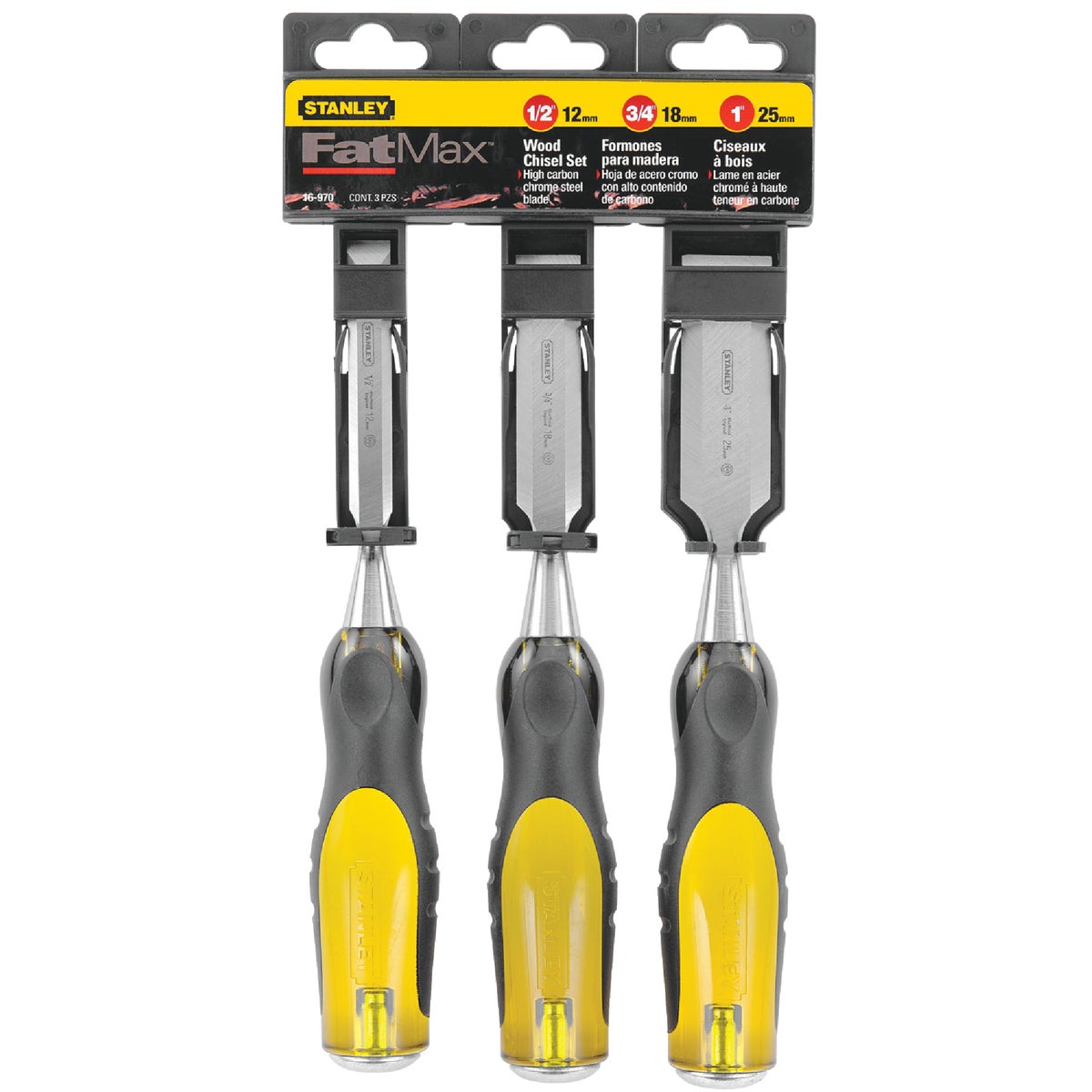 Stanley FatMax Wood Chisel Set (3-Piece) Image 4