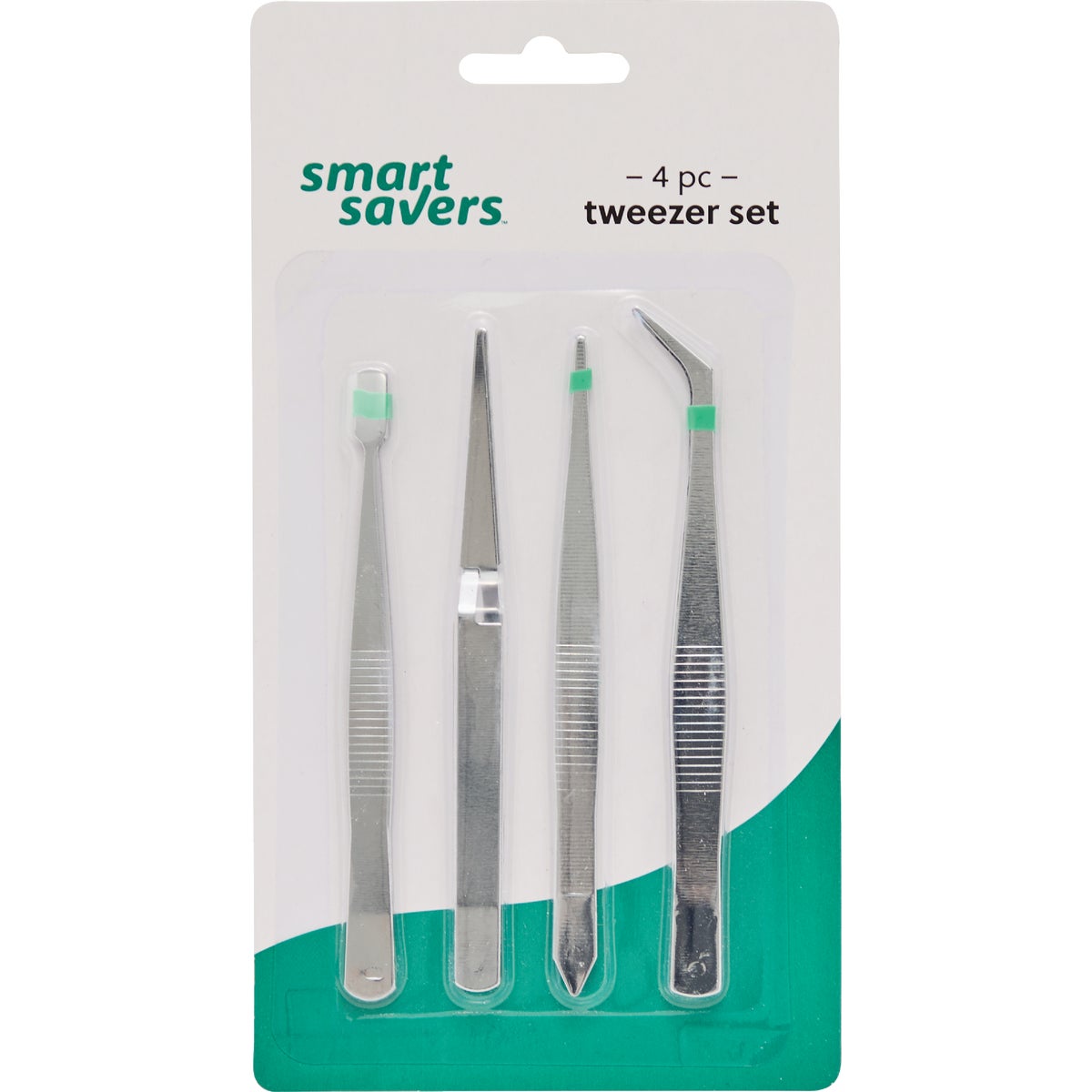 Smart Savers Assorted Style Tweezer Set (4-Piece)