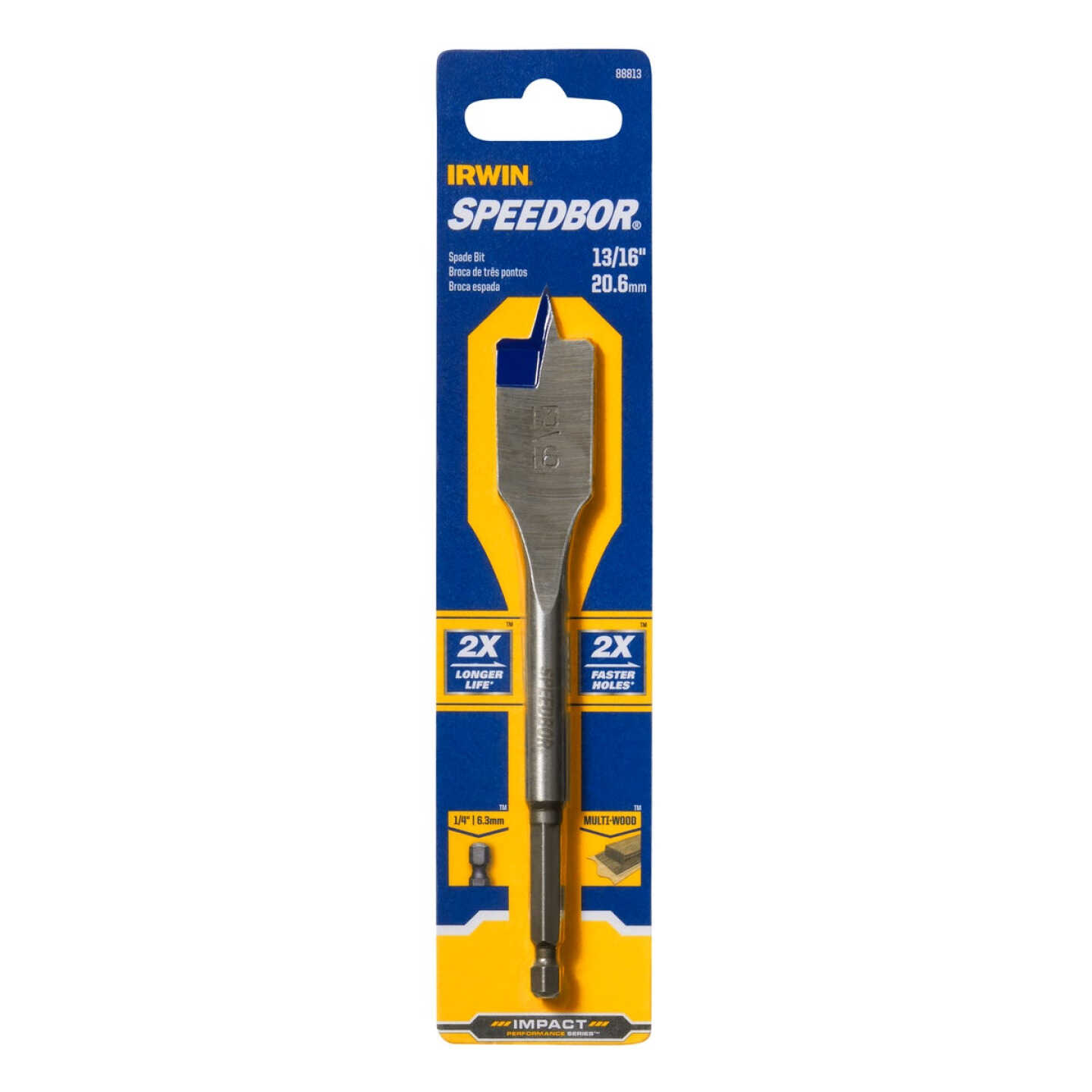 Irwin Speedbor 13/16 In. x 6 In. Spade Bit Image 2