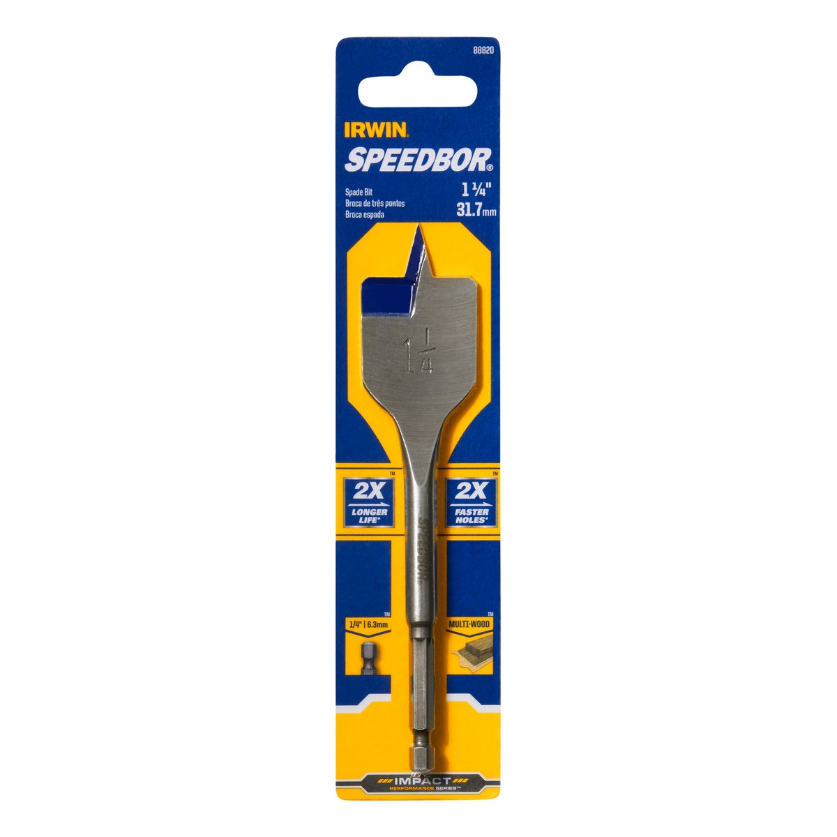 Irwin Speedbor 1-1/4 In. x 6 In. Spade Bit Image 2