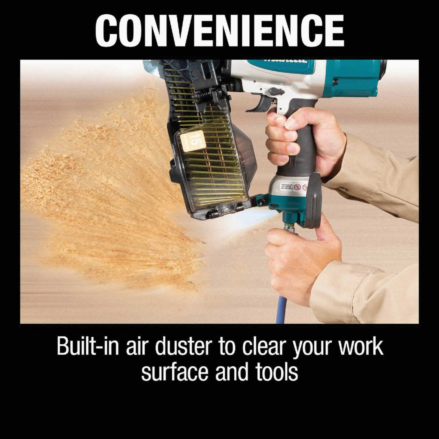 Makita 15 Degree 2-1/2 In. Coil Siding Nailer Image 4