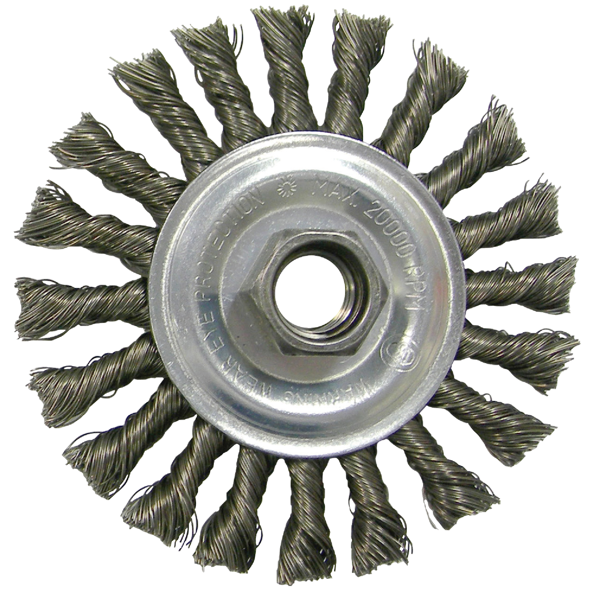 Weiler Vortec 4 In. Twisted/Knotted 0.020 In. Angle Grinder Wire Wheel Image 1