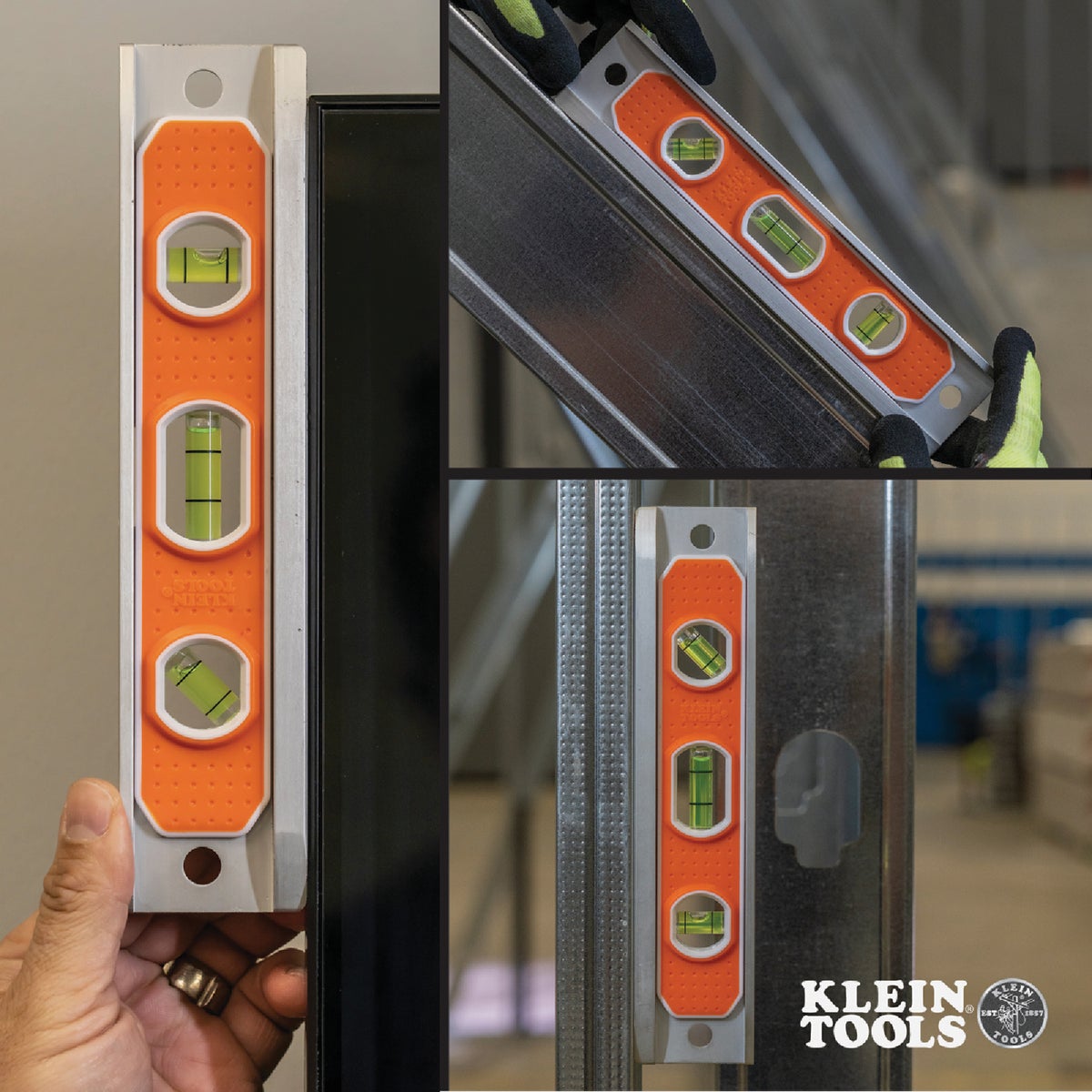 Klein 9 In. Aluminum Rare-Earth Magnet Torpedo Level Image 5